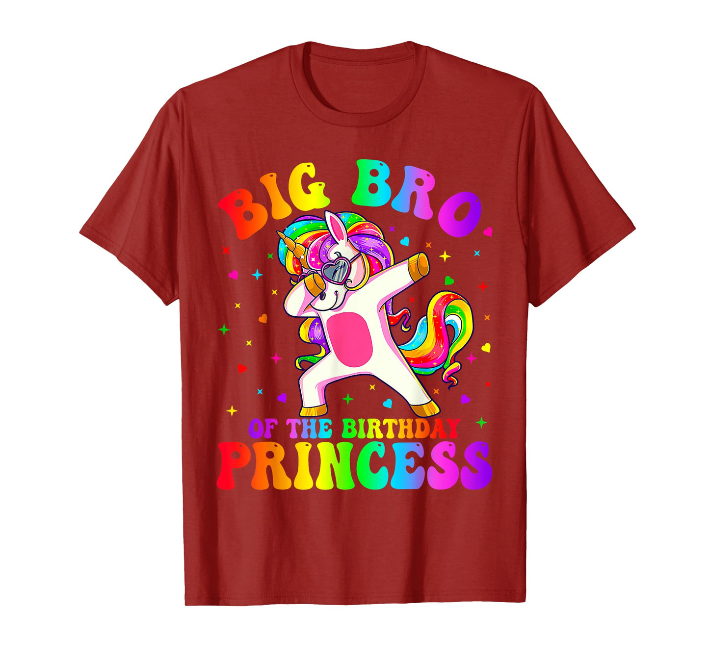Big Brother of the Birthday Princess Girl Dabbing Unicorn T-Shirt