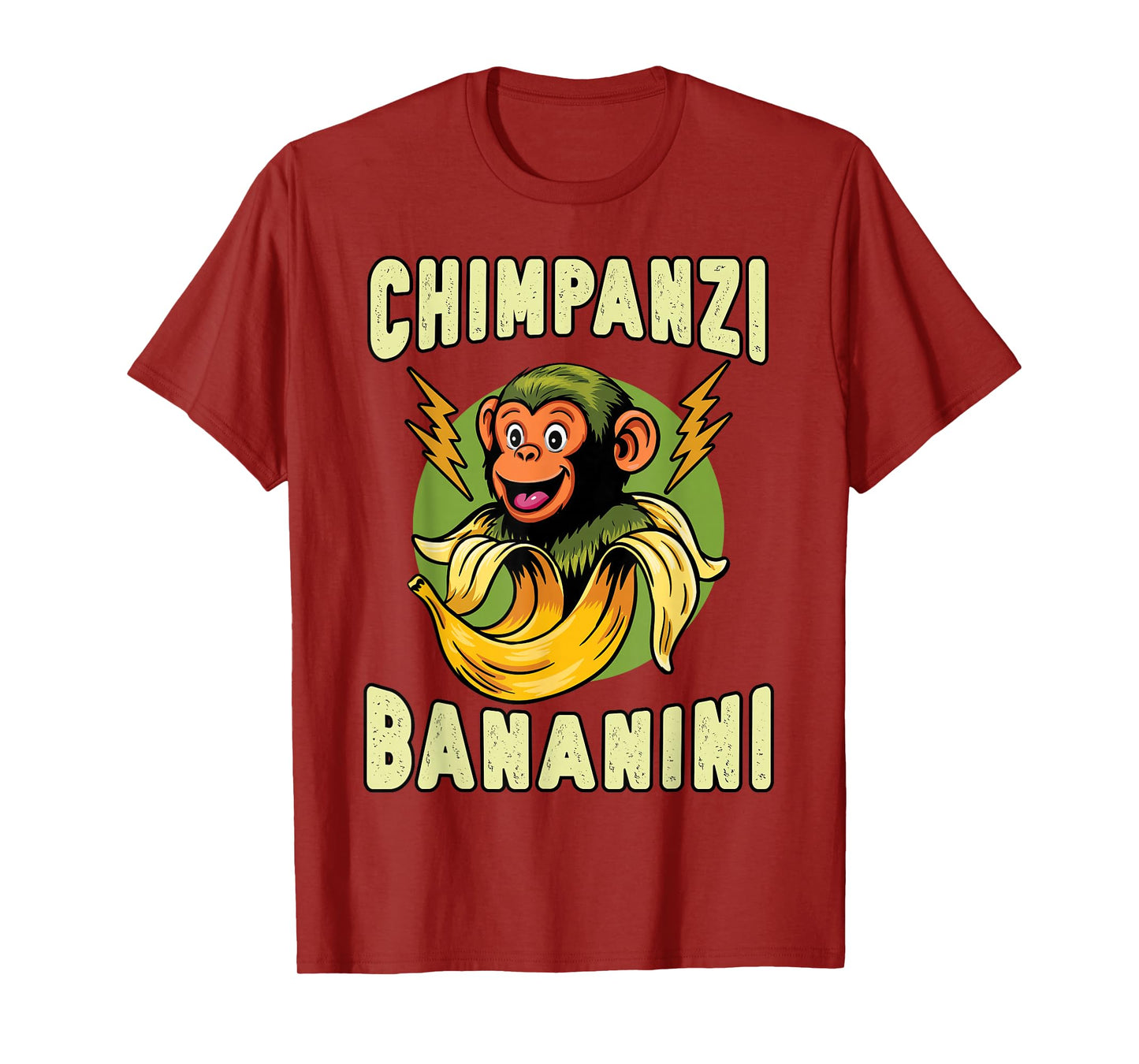 Funny Monkey Chimpanzini Bananini Italian Brainrot Meme T-Shirt