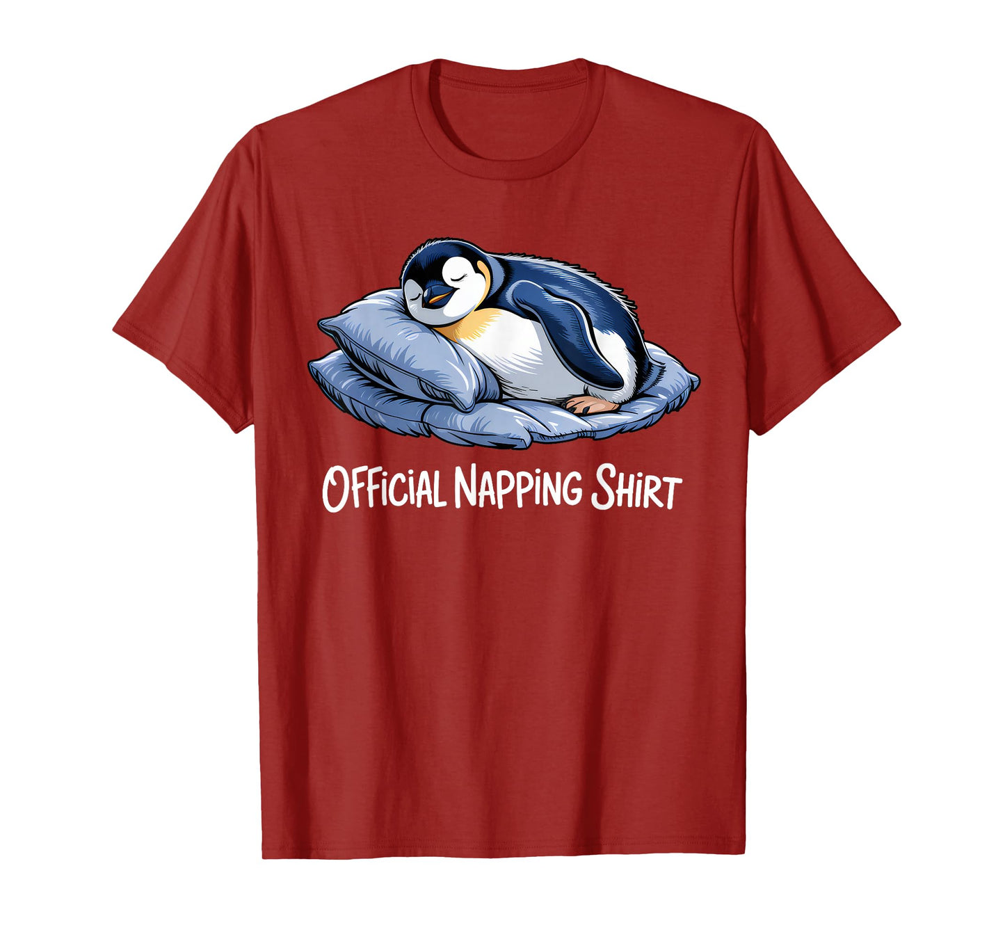 Funny Penguin Sleeping Penguin Lover Official Napping Cute T-Shirt