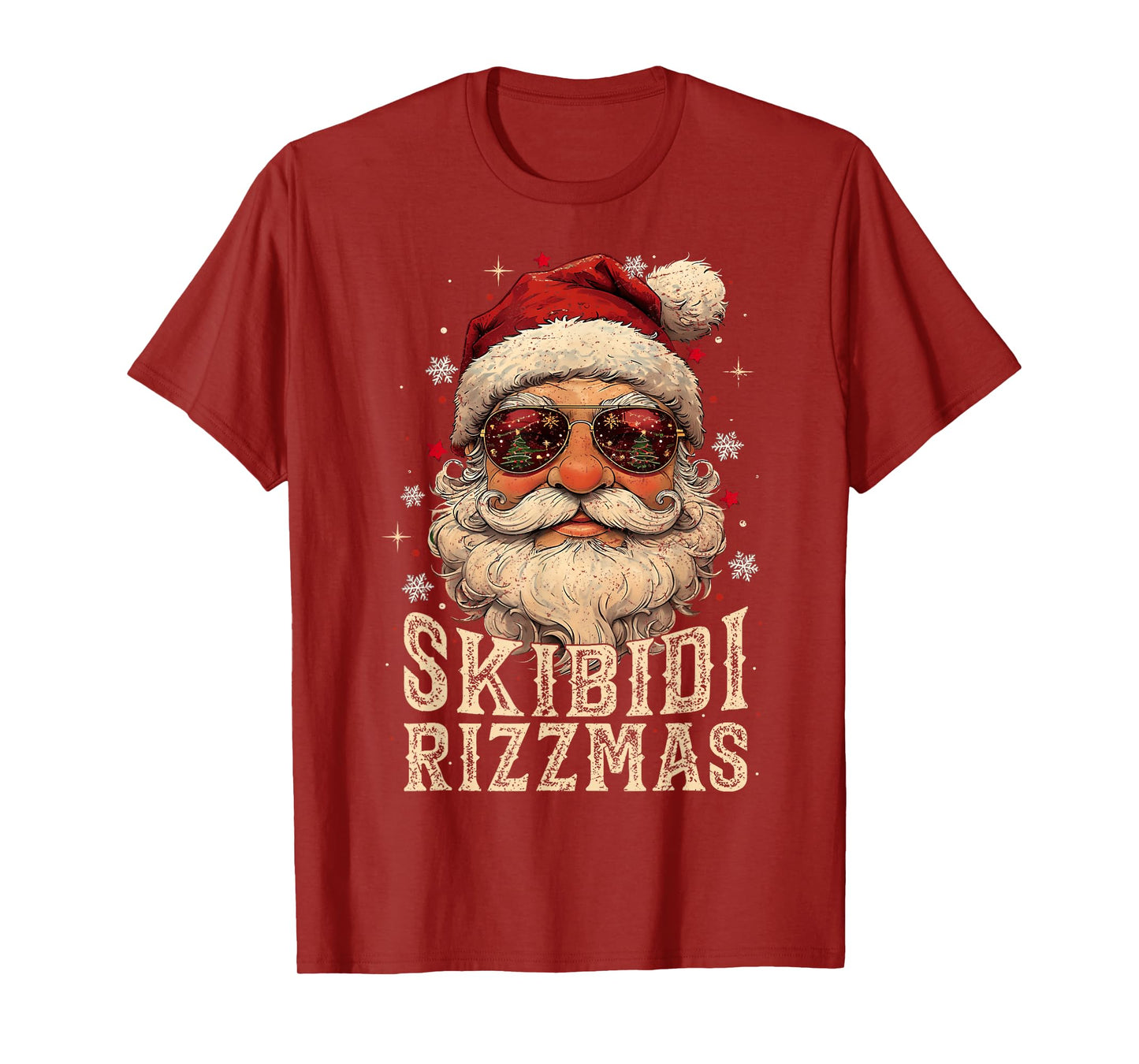 Funny Xmas Rizz Christmas Santa Gen Alpha Skibidi Rizzmas T-Shirt
