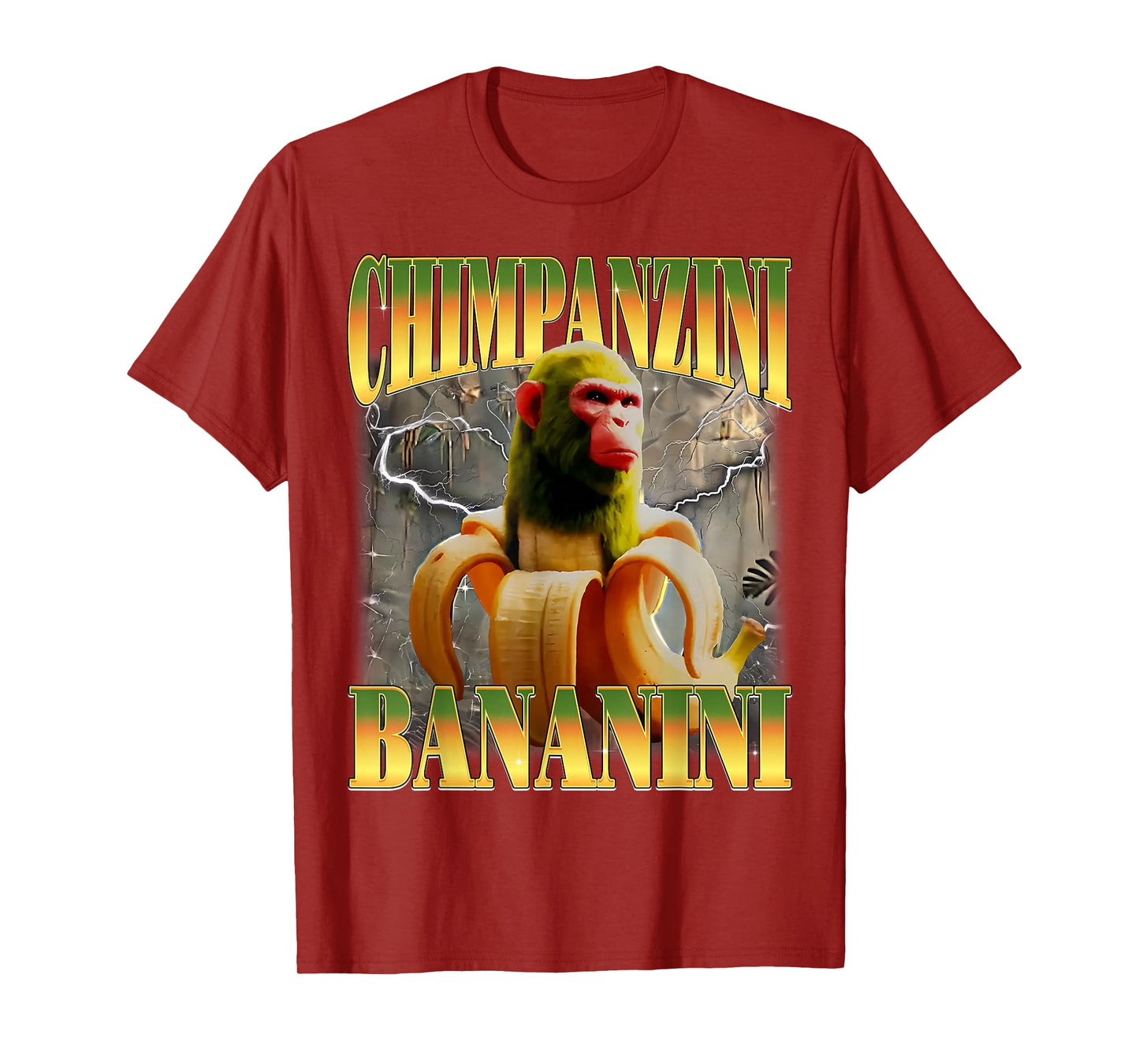 Chimpanzini Bananini Funny Italian Brainrot Meme Monkey T-Shirt