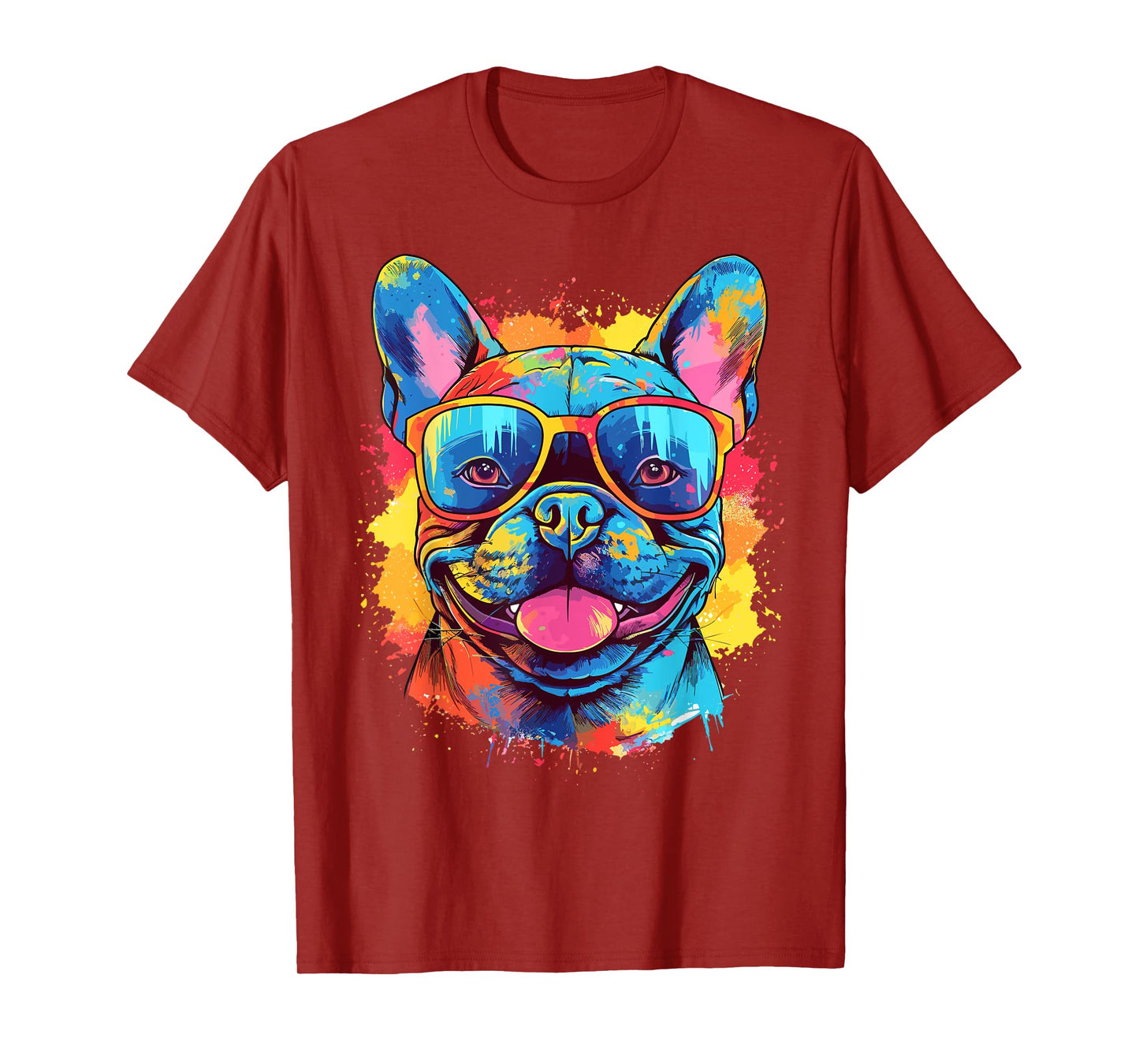 Colorful Watercolor French Bulldog T-Shirt