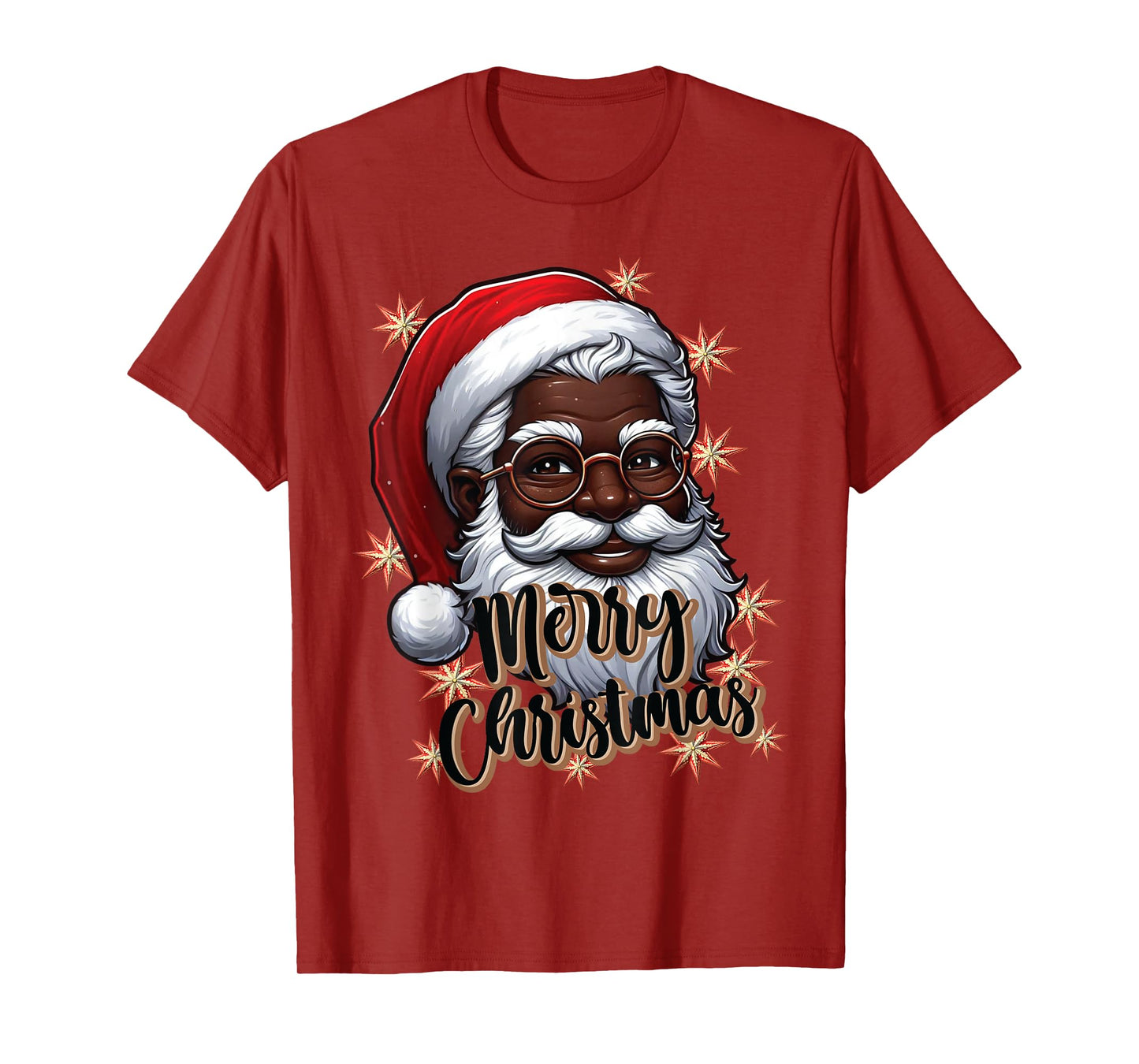 African American Santa Christmas Pajama Black X-Mas T-Shirt