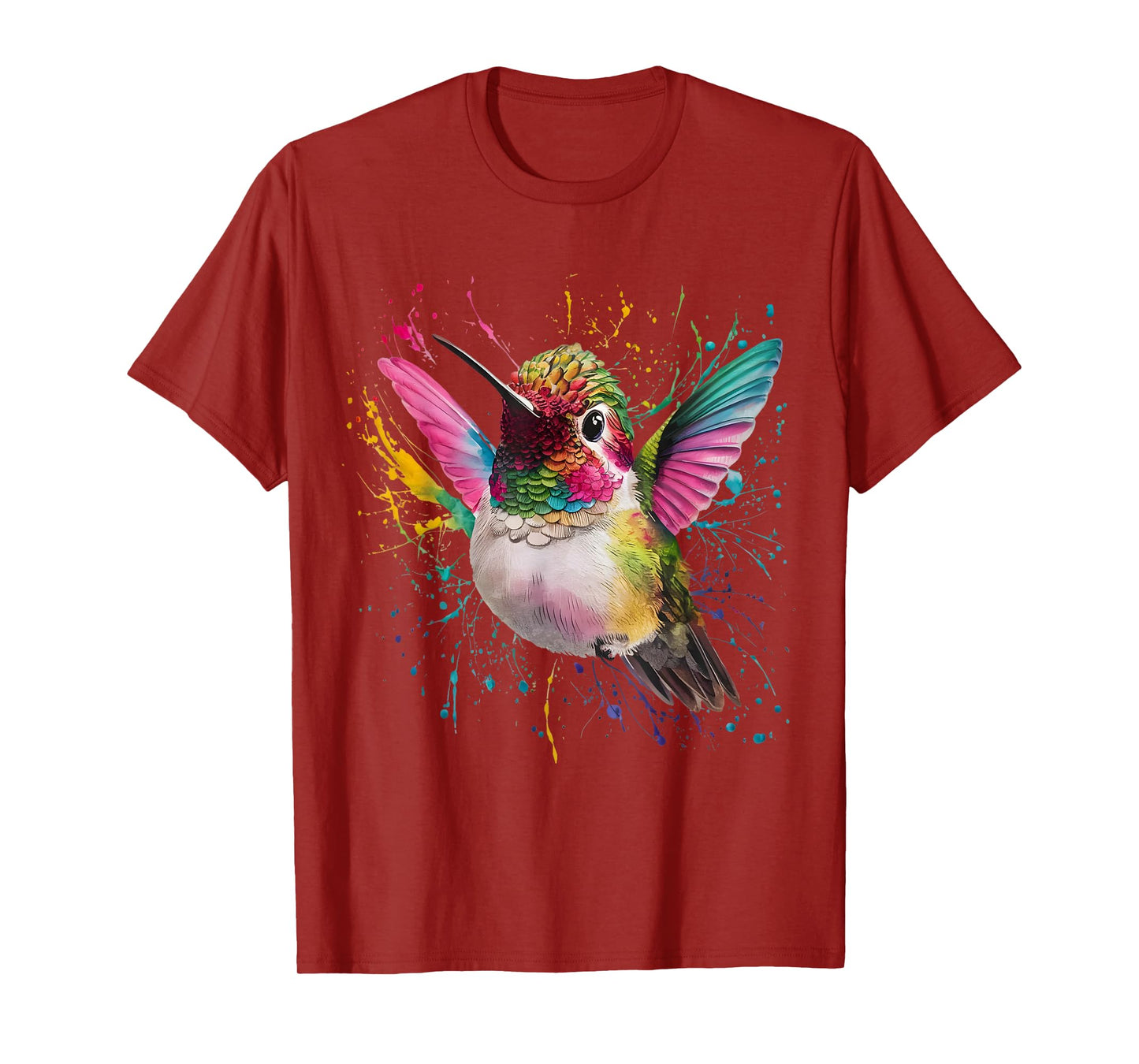 Hummingbird Men Woman Colorful Watercolor Hummingbird T-Shirt