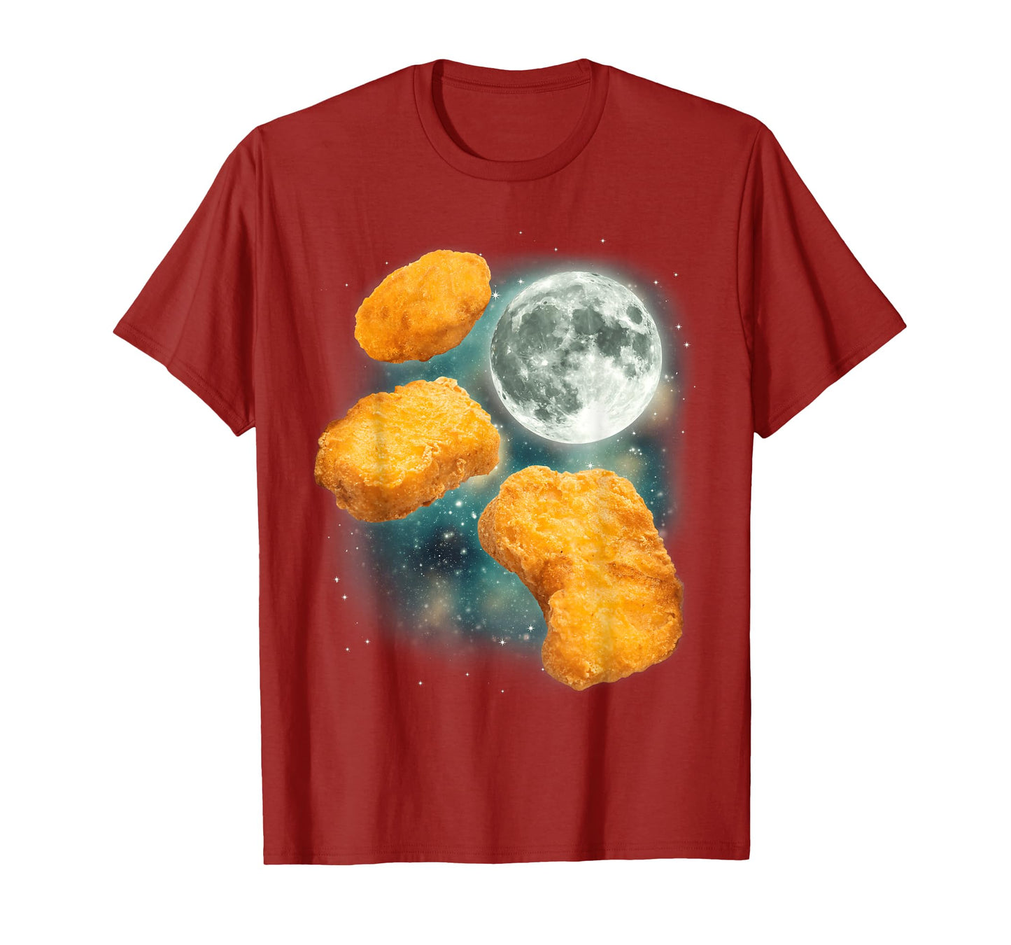 Three Chicken Nuggets Howl at the Moon Funny Parody Tendies T-Shirt