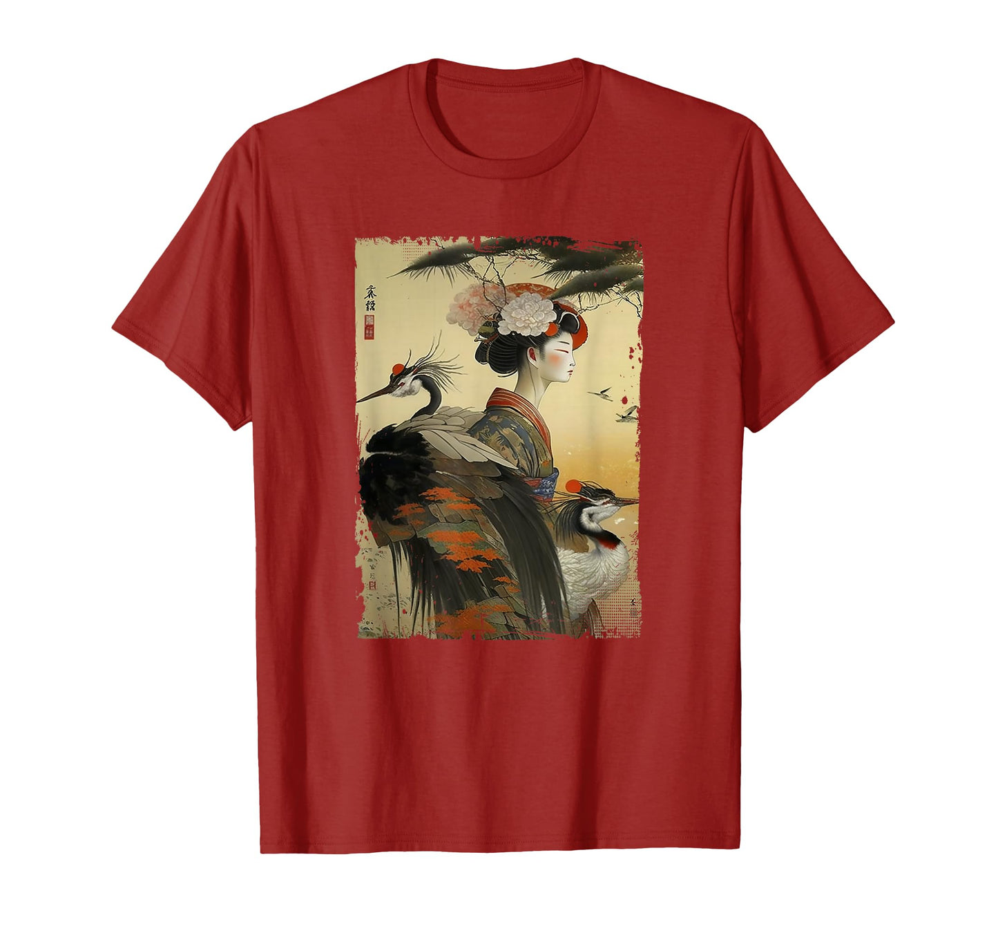 Japanese women grove Woodblock Art Spiritual nature vintage T-Shirt