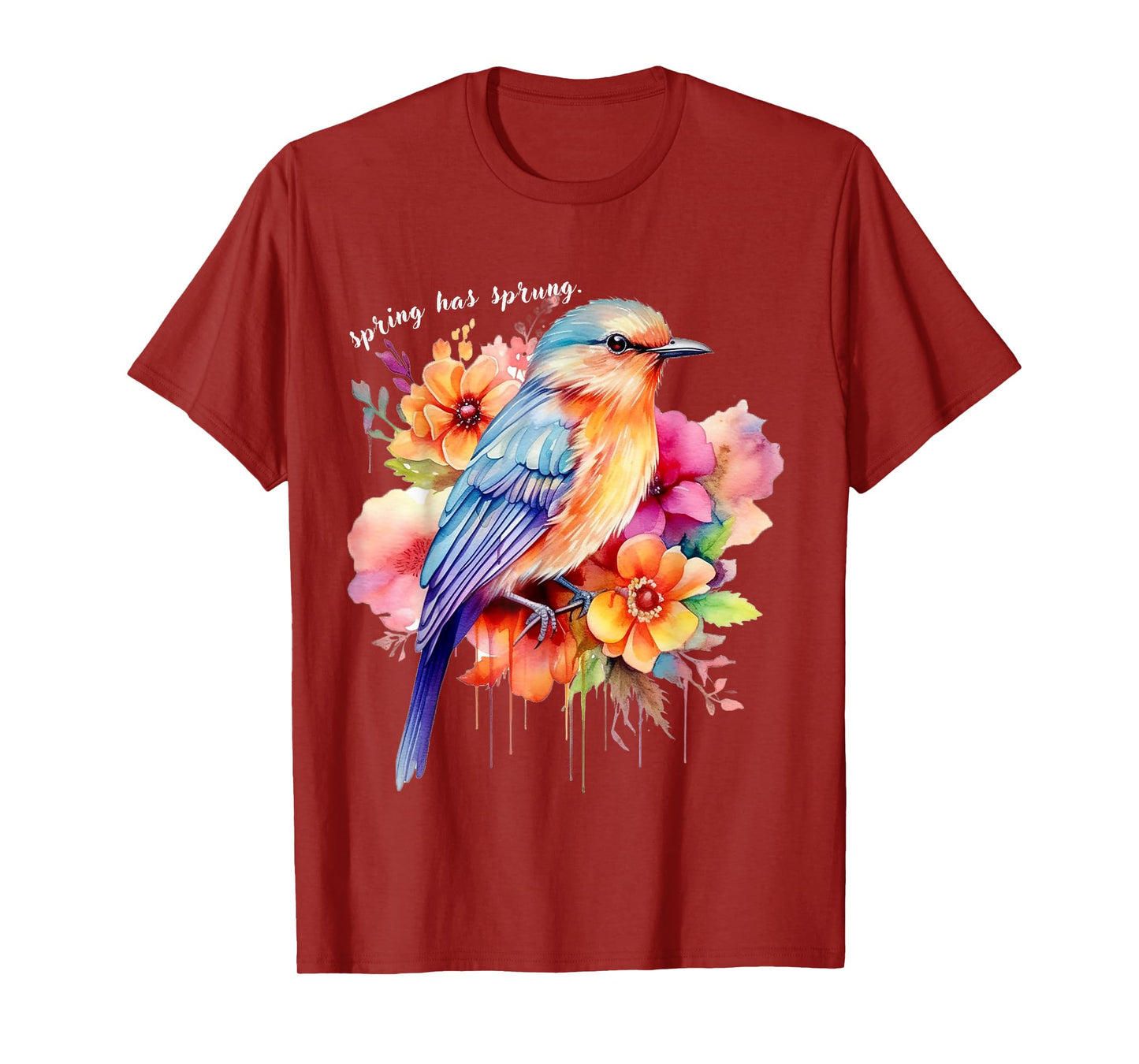 spring has sprung. Floral Bird Spring Flowers T-Shirt