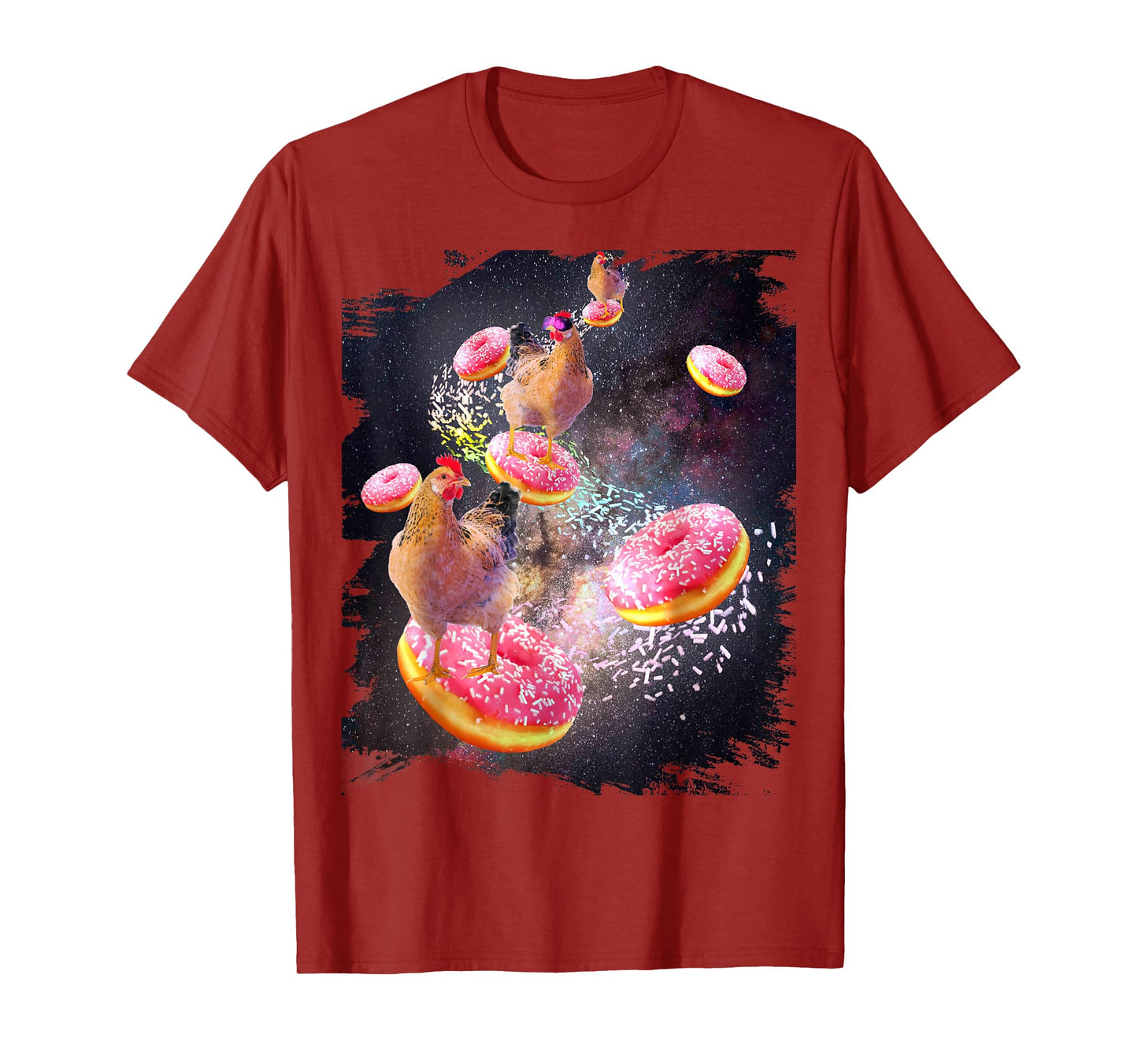 Galaxy Chicken On Donut - Space Doughnut T-Shirt