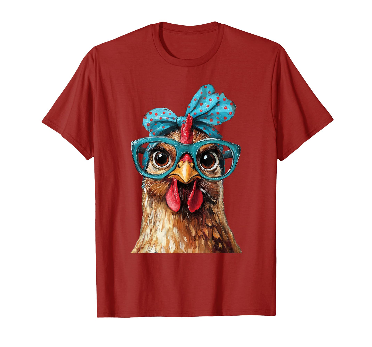 Chicken Wearing Bandana Glasses T-Shirt