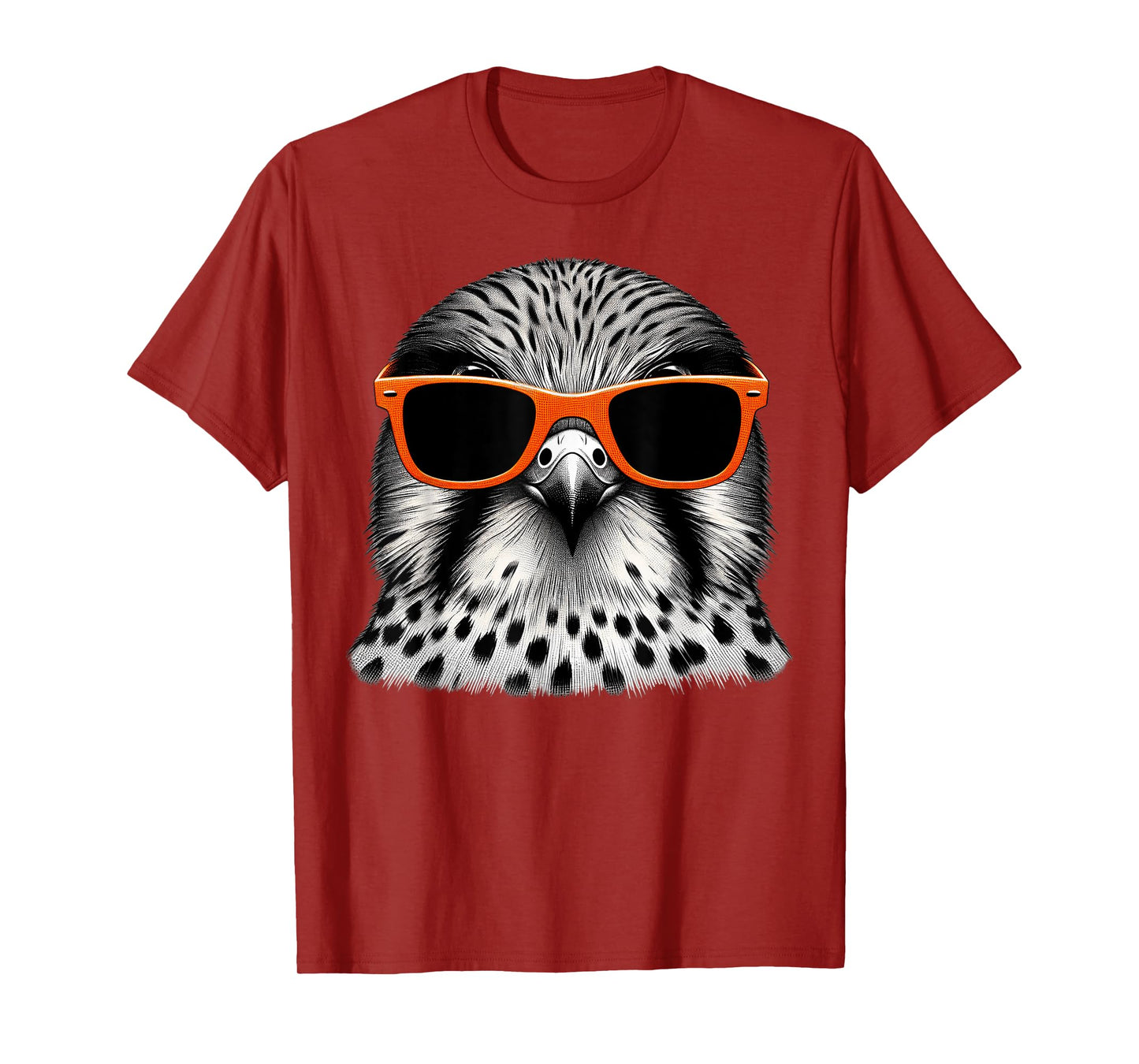 Cool Kestrel Bird Wearing Sunglasses Graphic Art T-Shirt