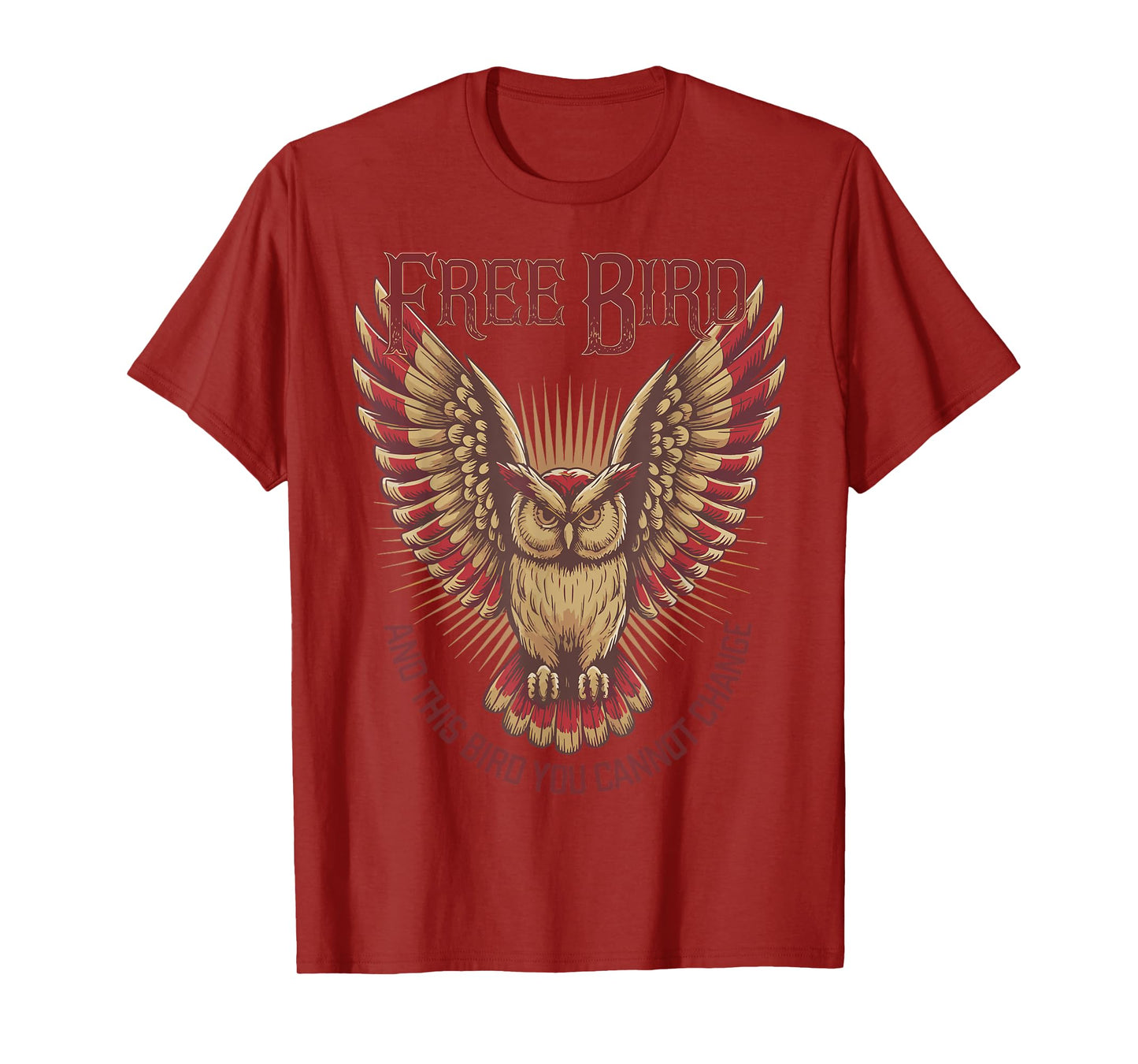 Free Bird Owl Wisdom Independence Strength Freedom T-Shirt