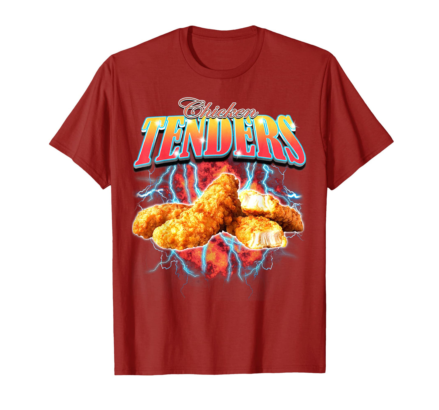 Bootleg Rap Funny Chicken Tenders Vintage 90s Heavy Metal T-Shirt