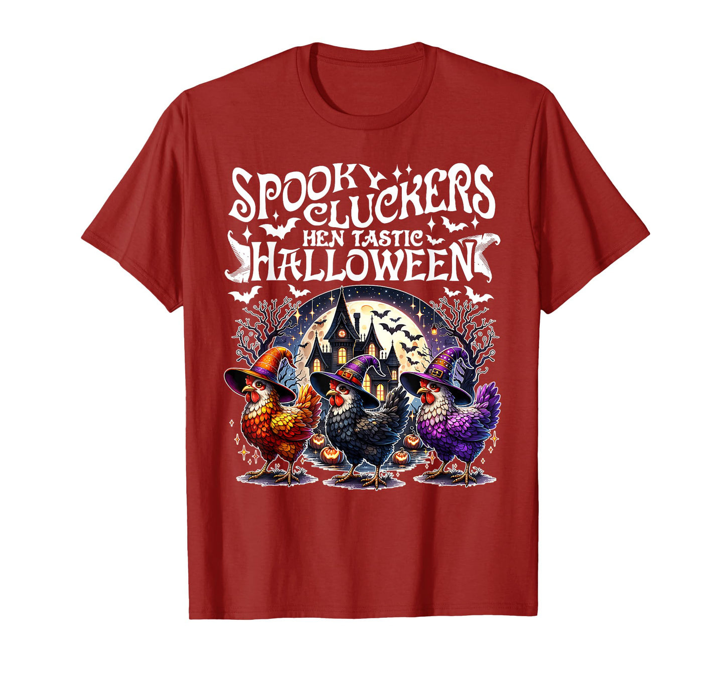 Spooky Cluckers Hen-tastic Halloween Chicken Costume Funny T-Shirt