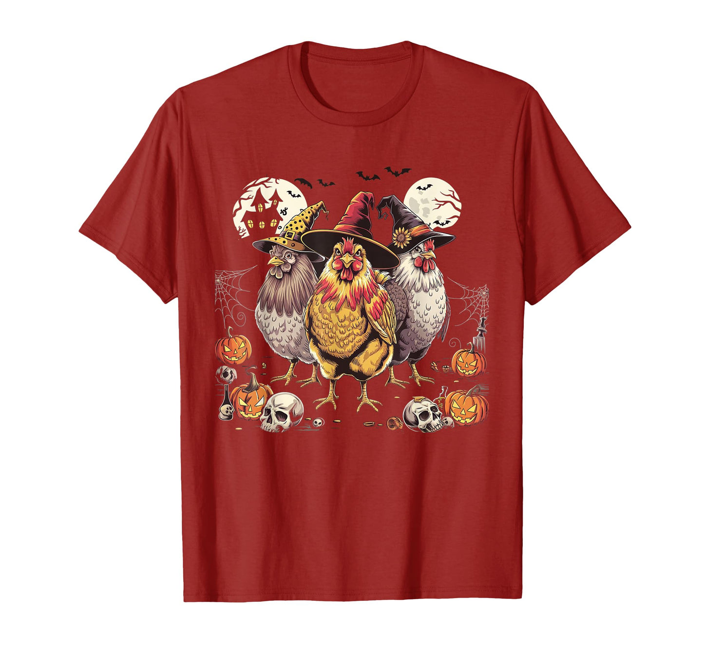 Funny Halloween Chicken Costume Spooky Season Chickens Witch T-Shirt