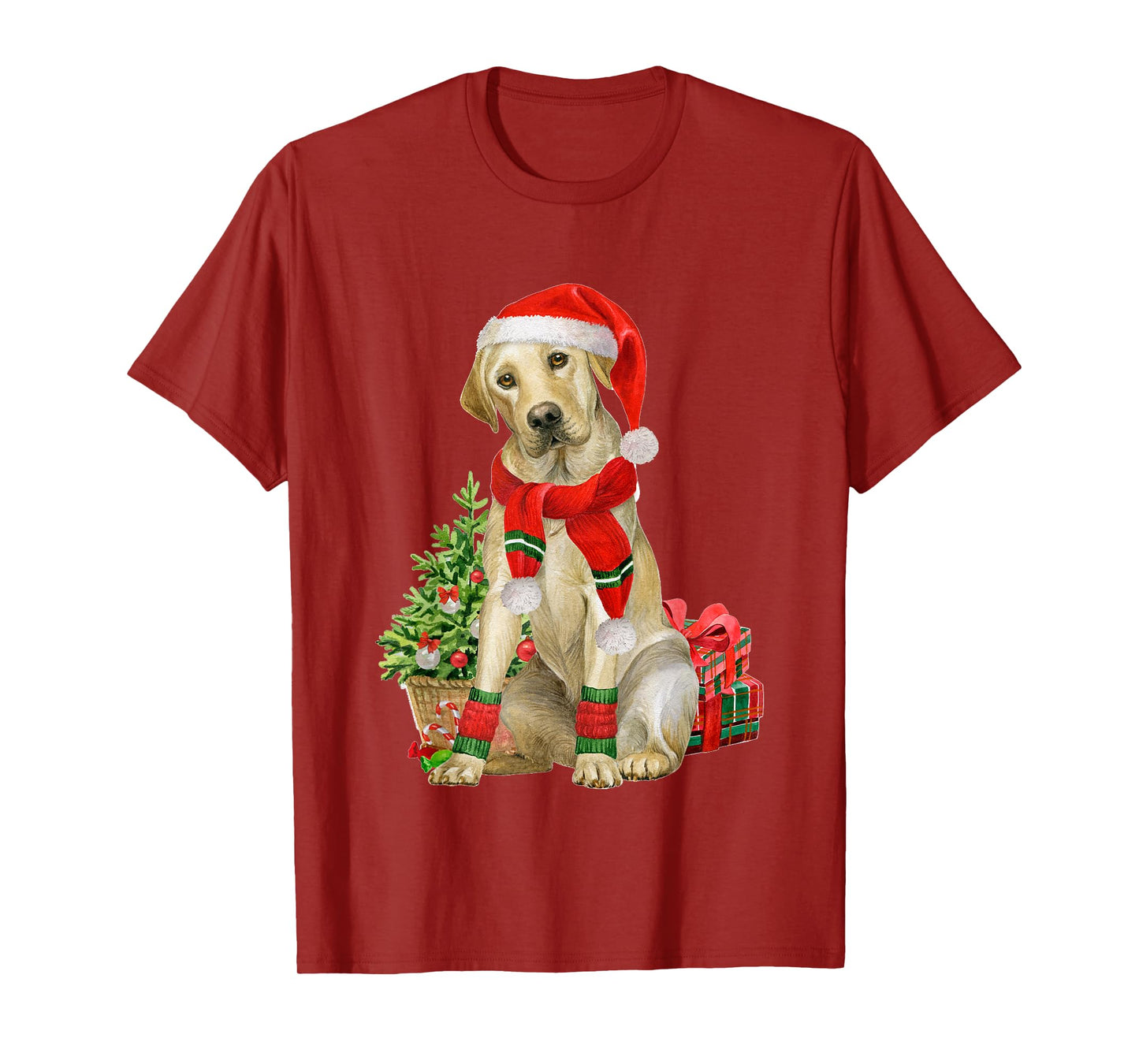 Yellow Lab Labrador Christmas Tree Dog Lover Xmas Pajama T-Shirt