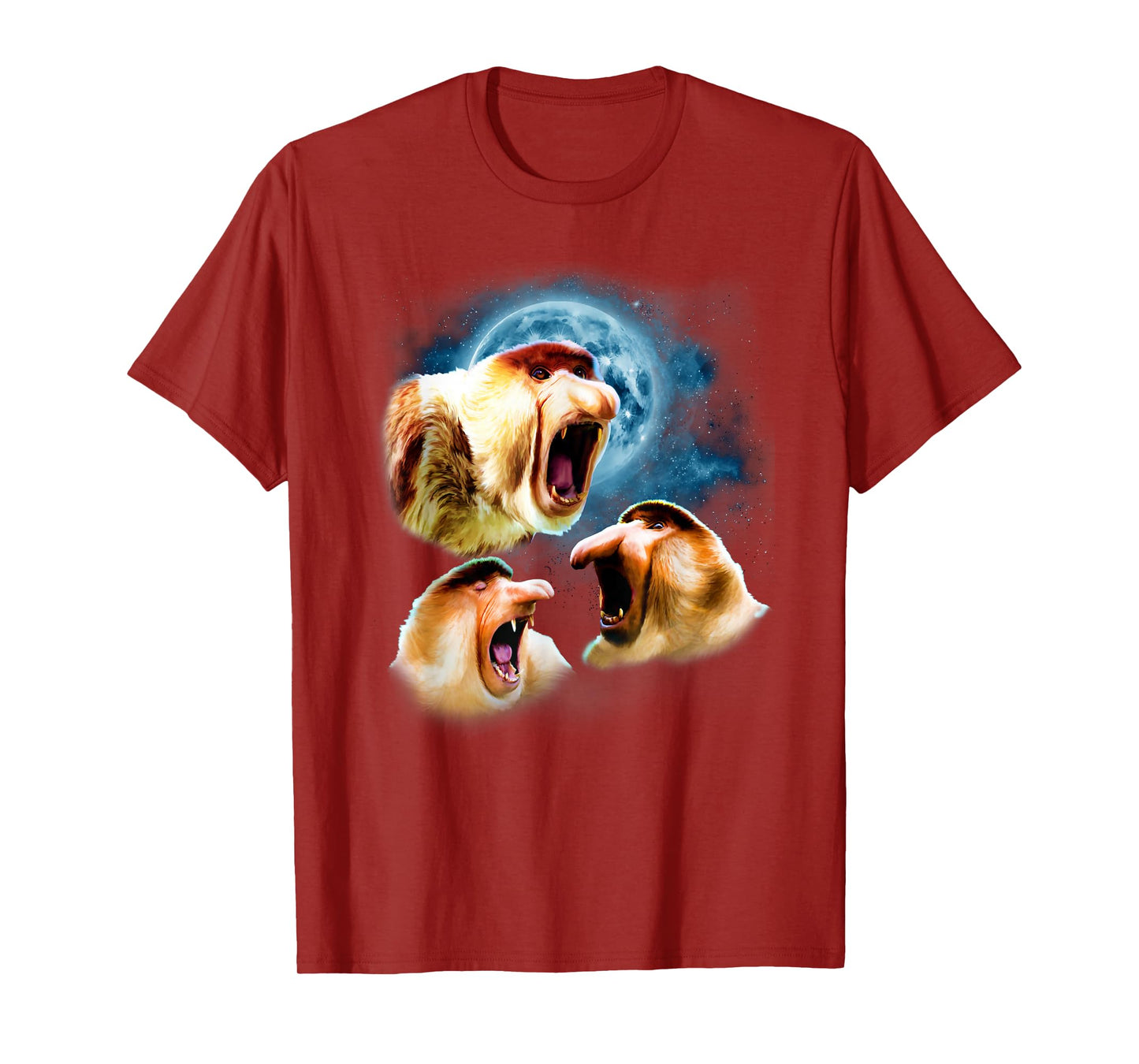 Howling at the Moon Shirt - Funny Proboscis Monkey T-Shirt