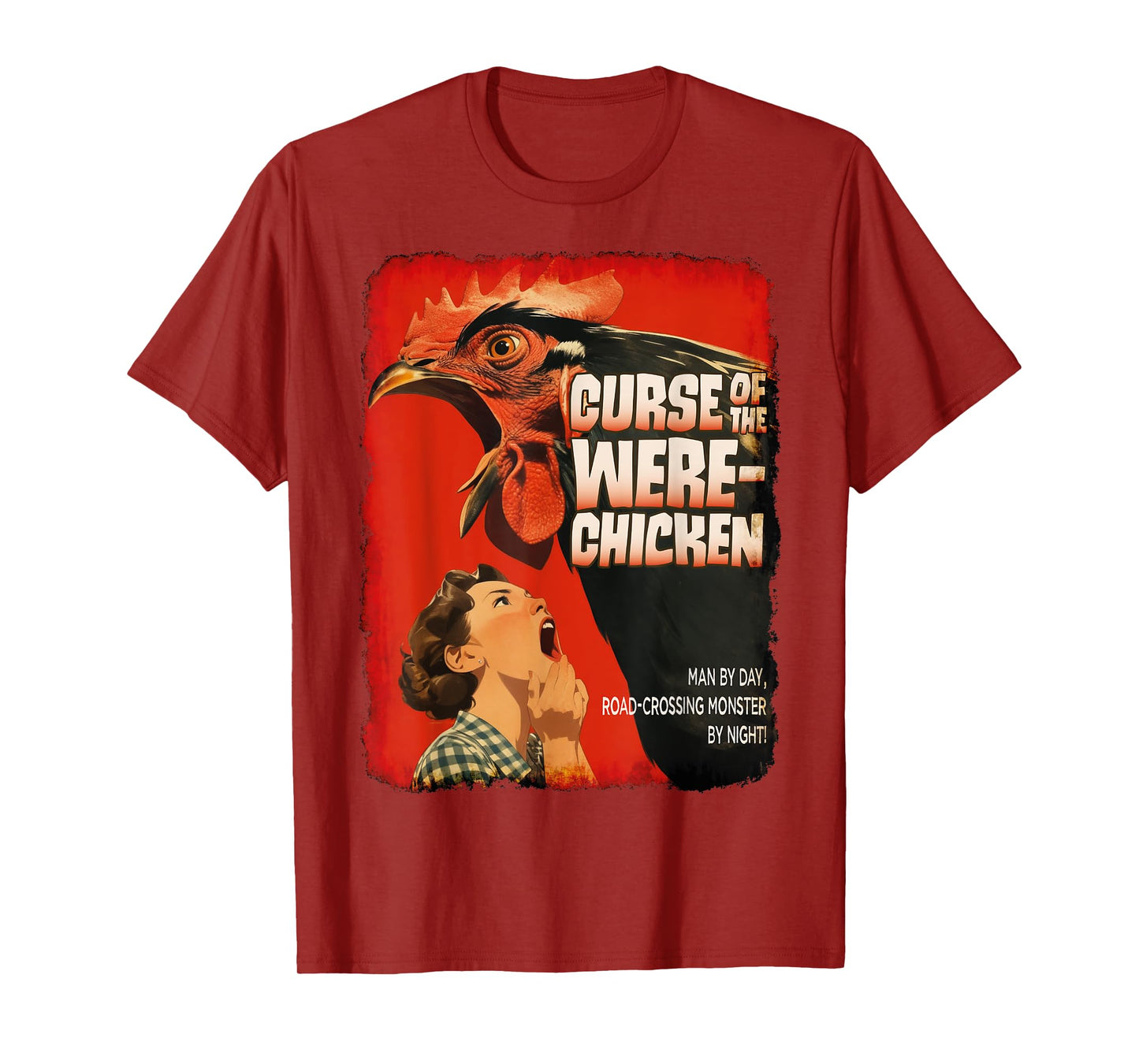Curse Of The Were-Chicken, Retro Horror B-Movie, Halloween T-Shirt