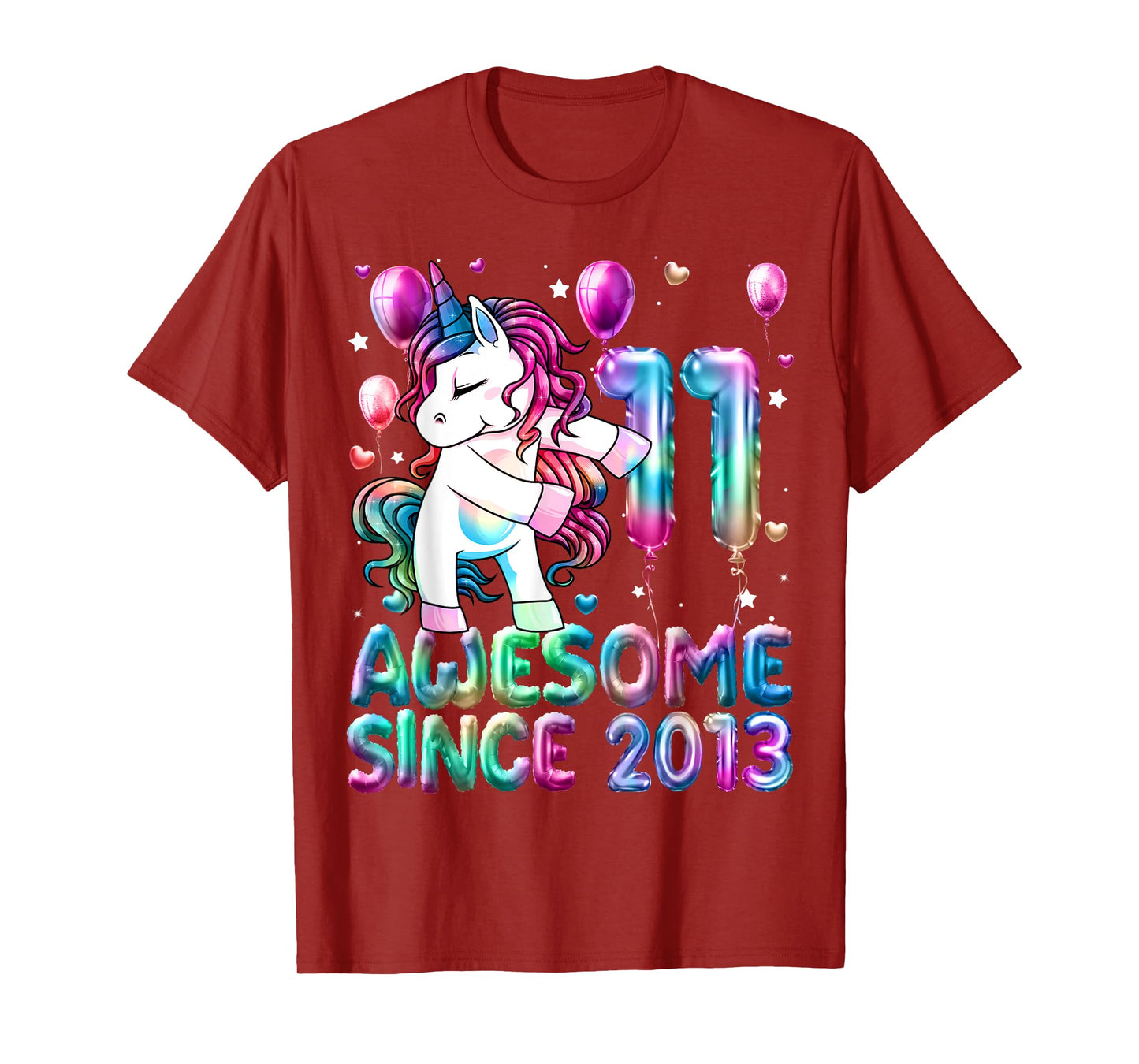 Flossing Unicorn 11 Year Old 11th Birthday Girl Unicorn T-Shirt