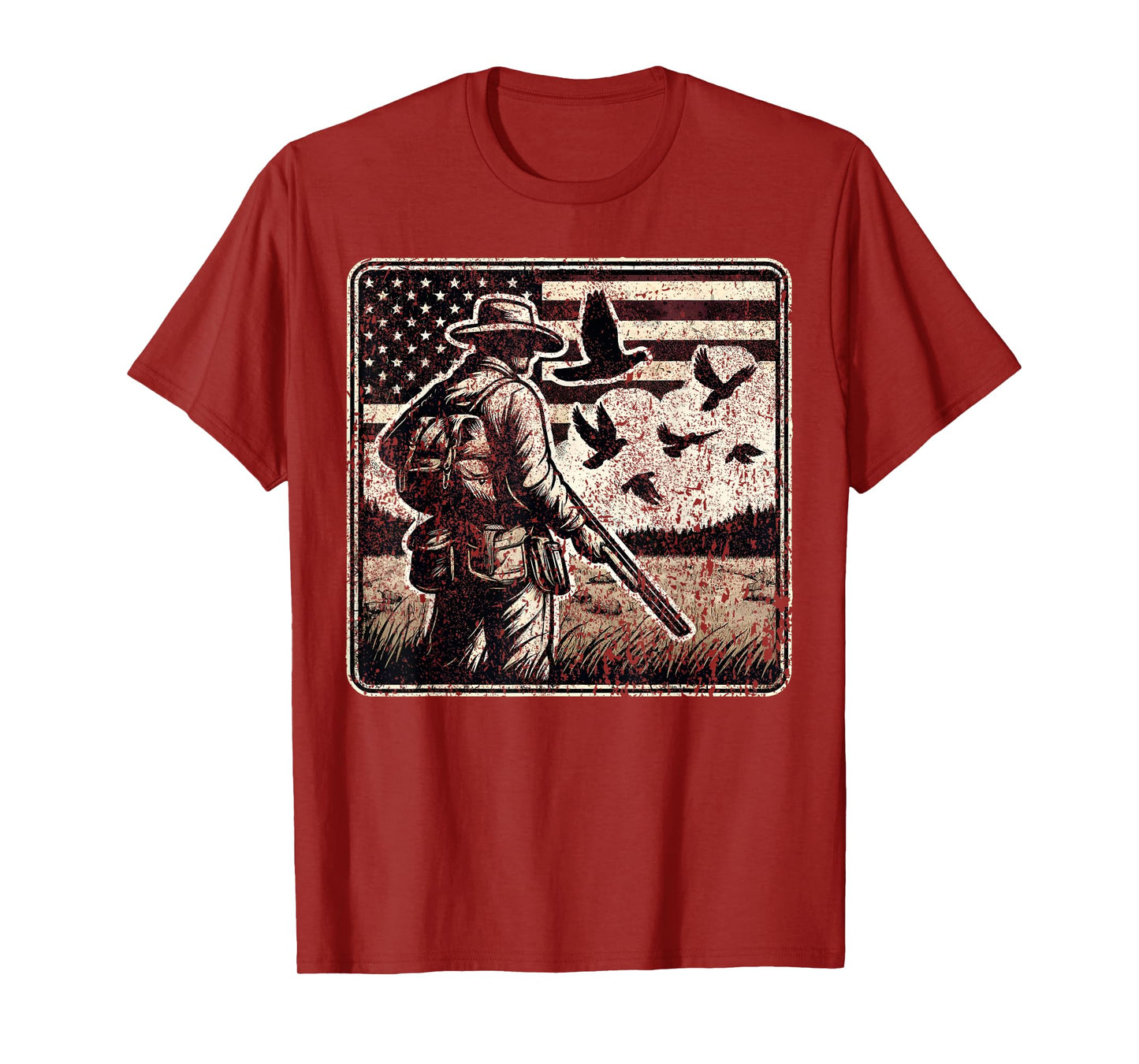 Dove Hunting I American Flag Dove Shooting I Dove Hunter T-Shirt