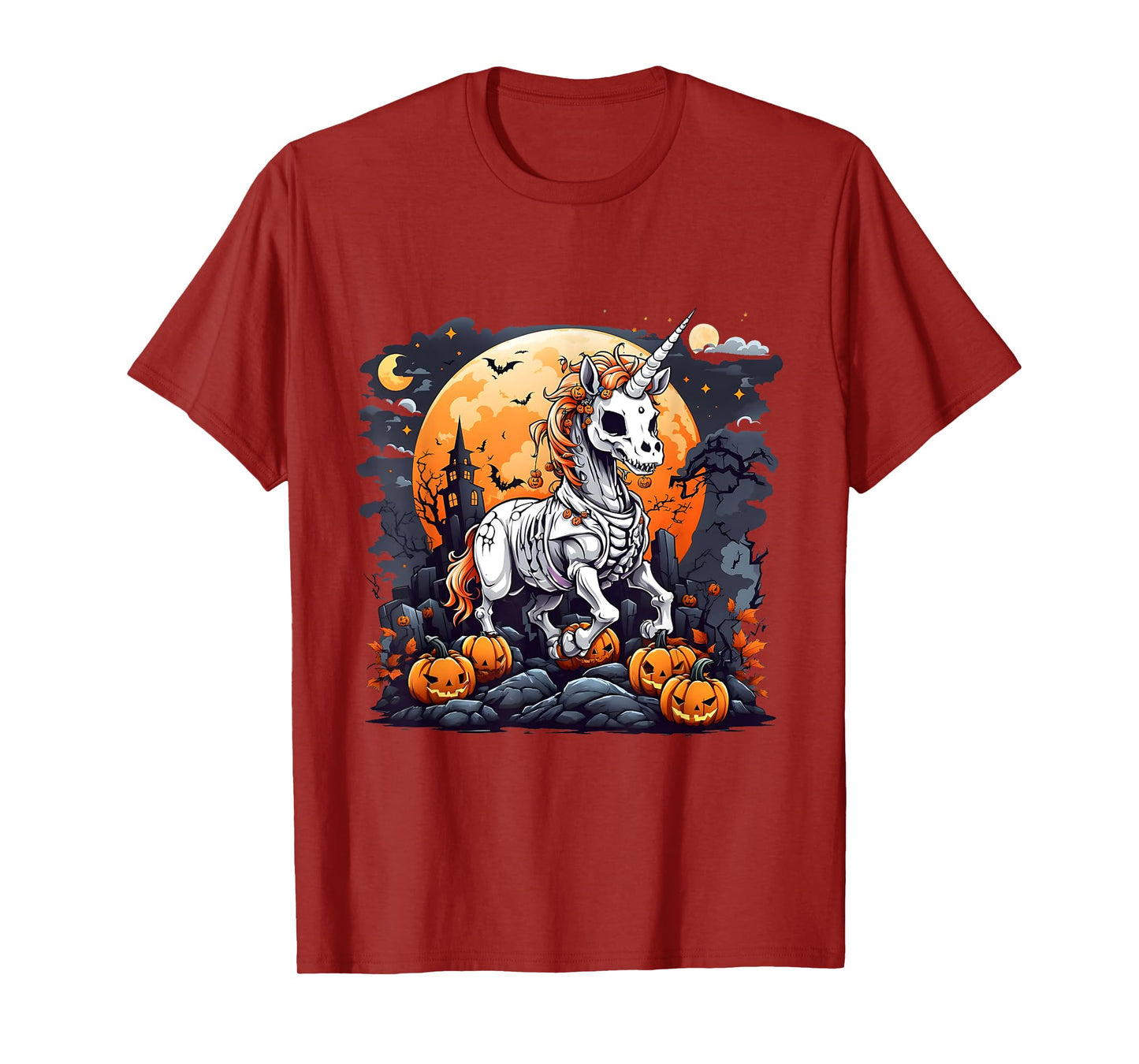 Cute Halloween Skeleton Unicorn Girls Women Witchy Halloween T-Shirt