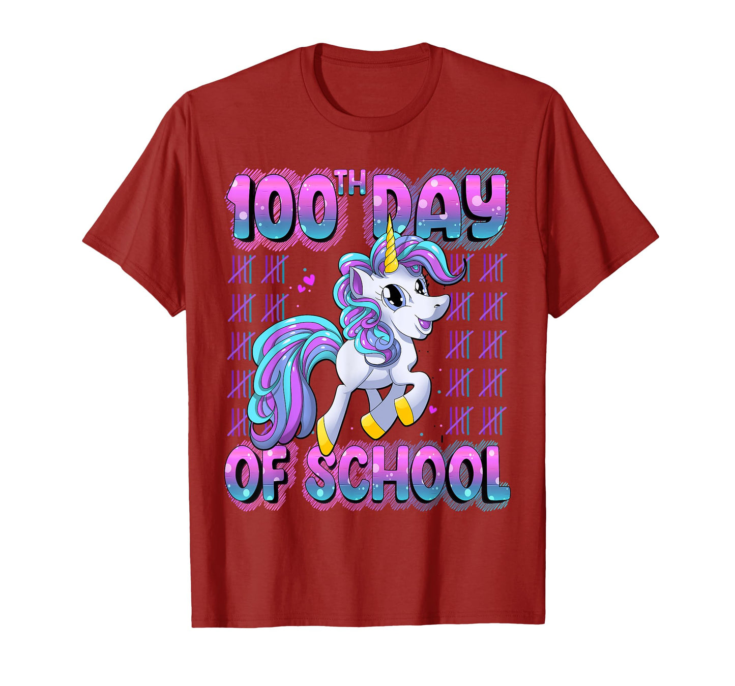 100 Days Of School Shirt Unicorn 100 Days Smarter 100th Day T-Shirt