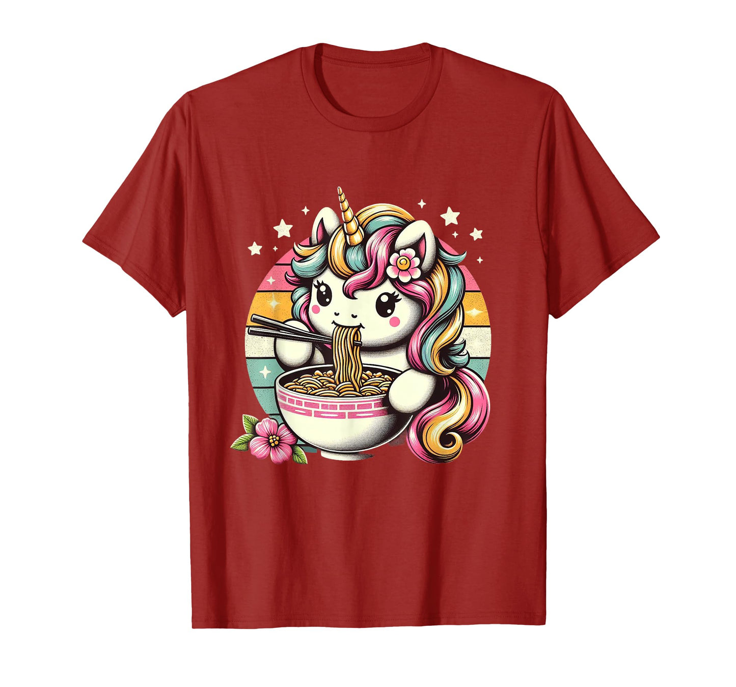 Unicorn Ramen Kawaii Neko Japanese Noodles Aesthetic T-Shirt