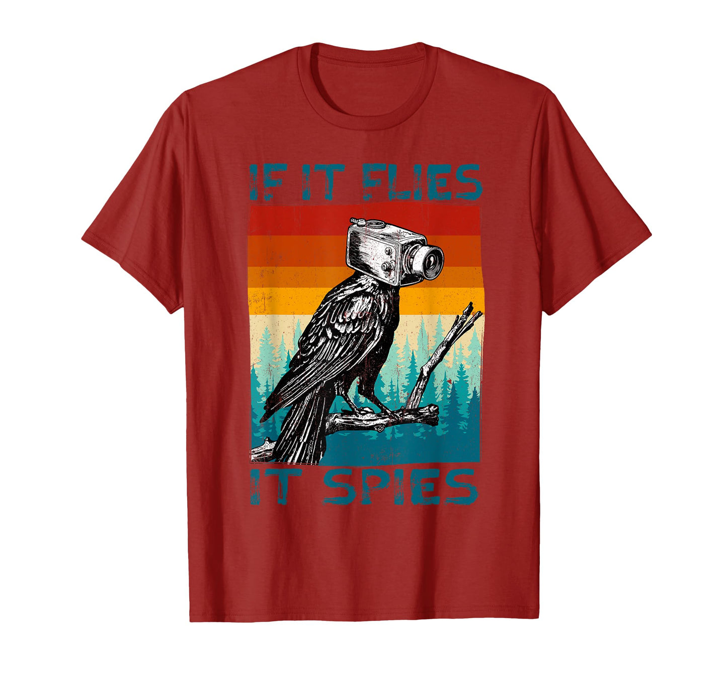 Funny Conspiracy Theory if it Flies it Spies Pigeon Bird T-Shirt
