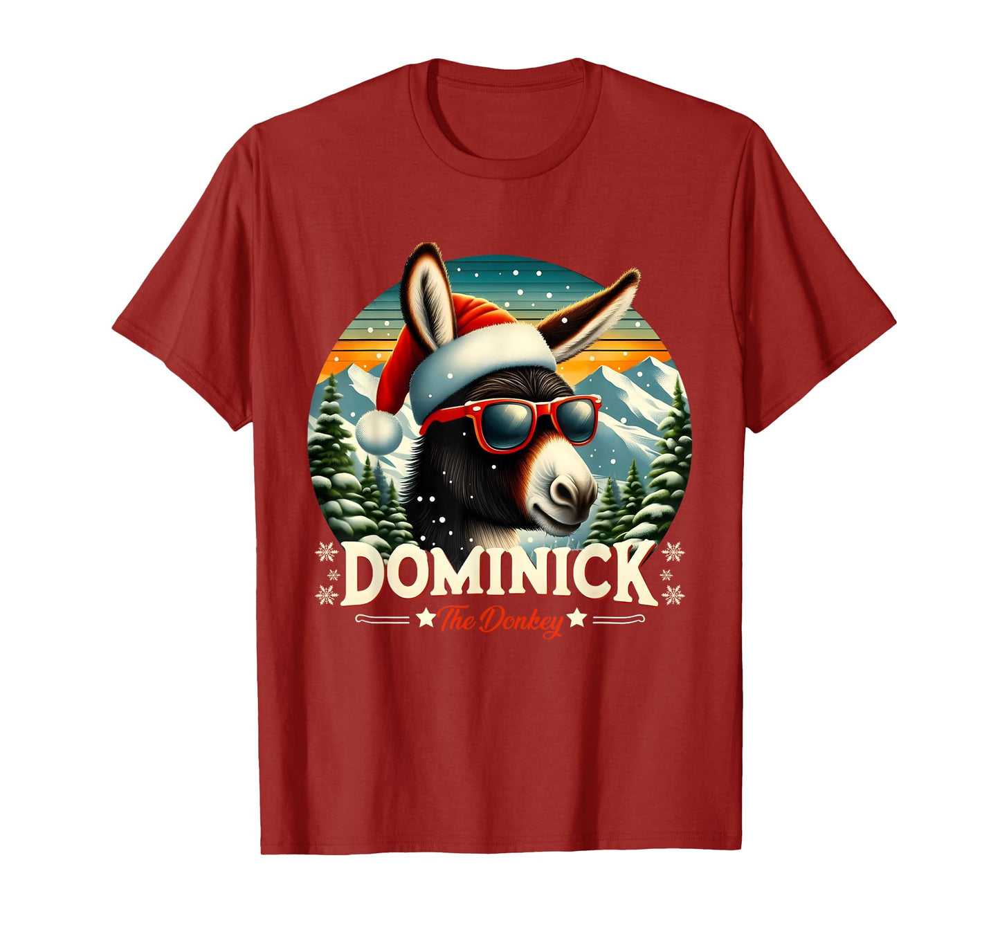 Christmas Xmas Dominick the Donkey Christmas Donkey Cheer T-Shirt