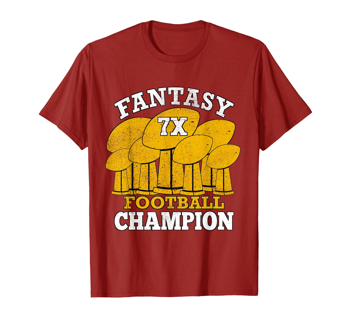 Fantasy Football 7x Champion Seven Time Champ Fantasy Winner T-Shirt