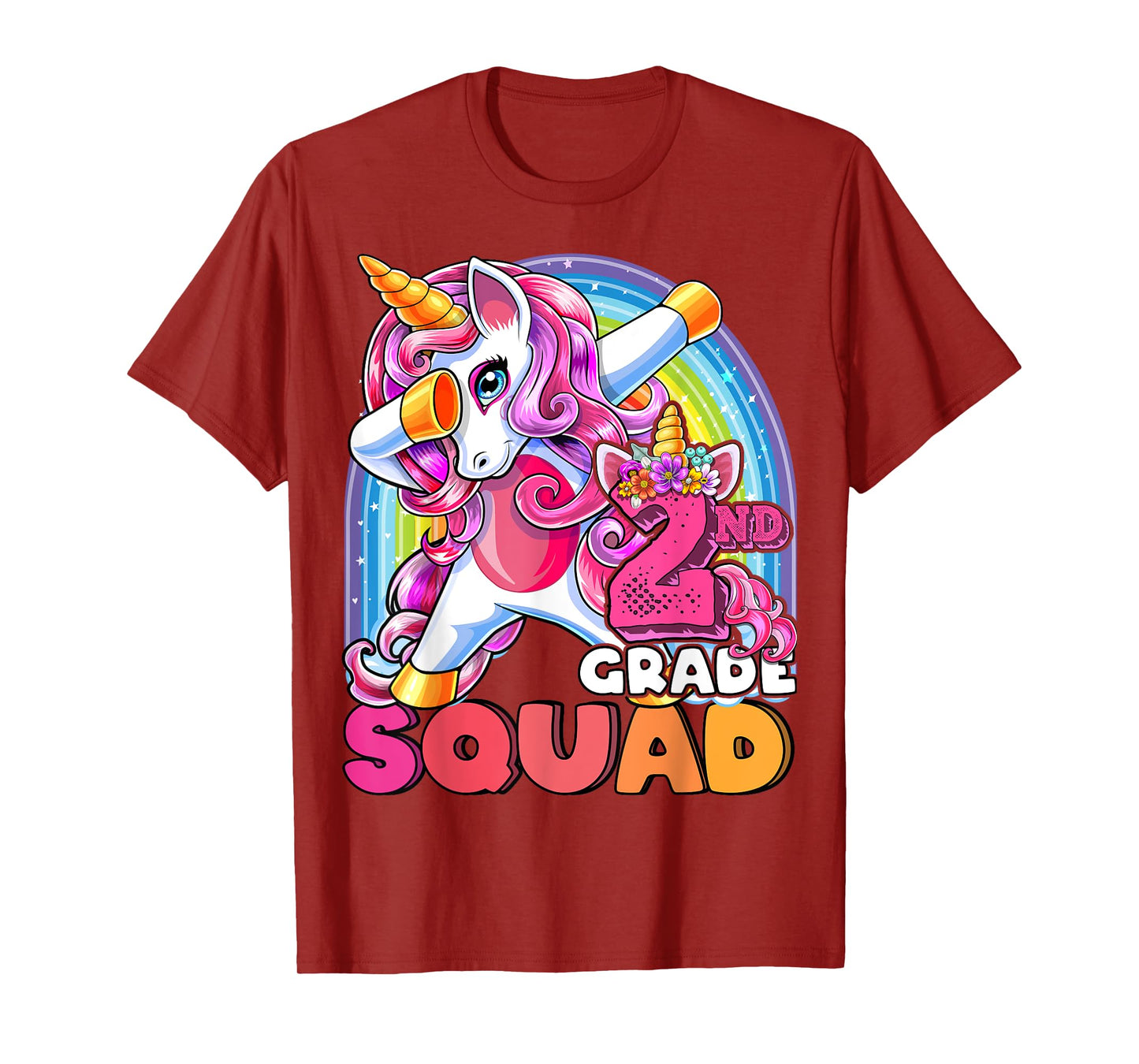 2nd Grade Squad Dabbing Unicorn Back to School Girls Gift T-Shirt