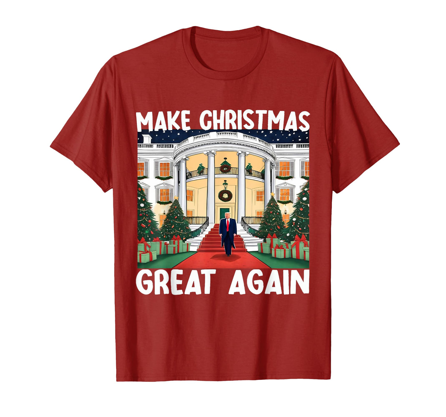 Trump Make Christmas Great Again Funny Xmas Pajama Men Women T-Shirt