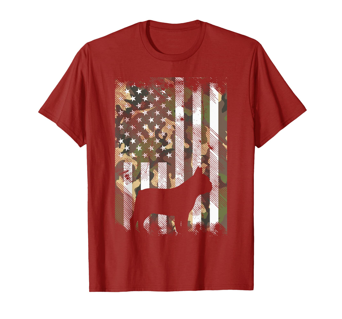 Camo US Flag French Bulldog Frenchie Patriot Dog Lover Gift T-Shirt