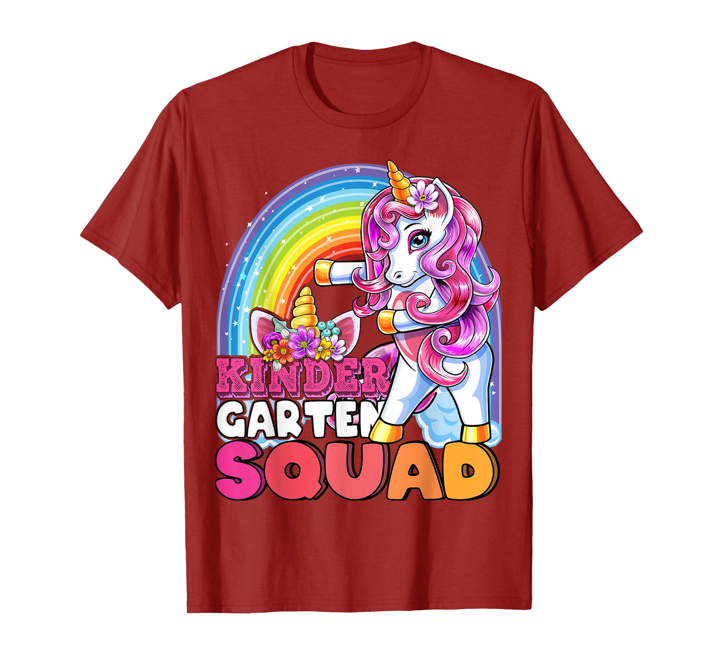 Kindergarten Squad Flossing Unicorn Back to School Shirt T-Shirt