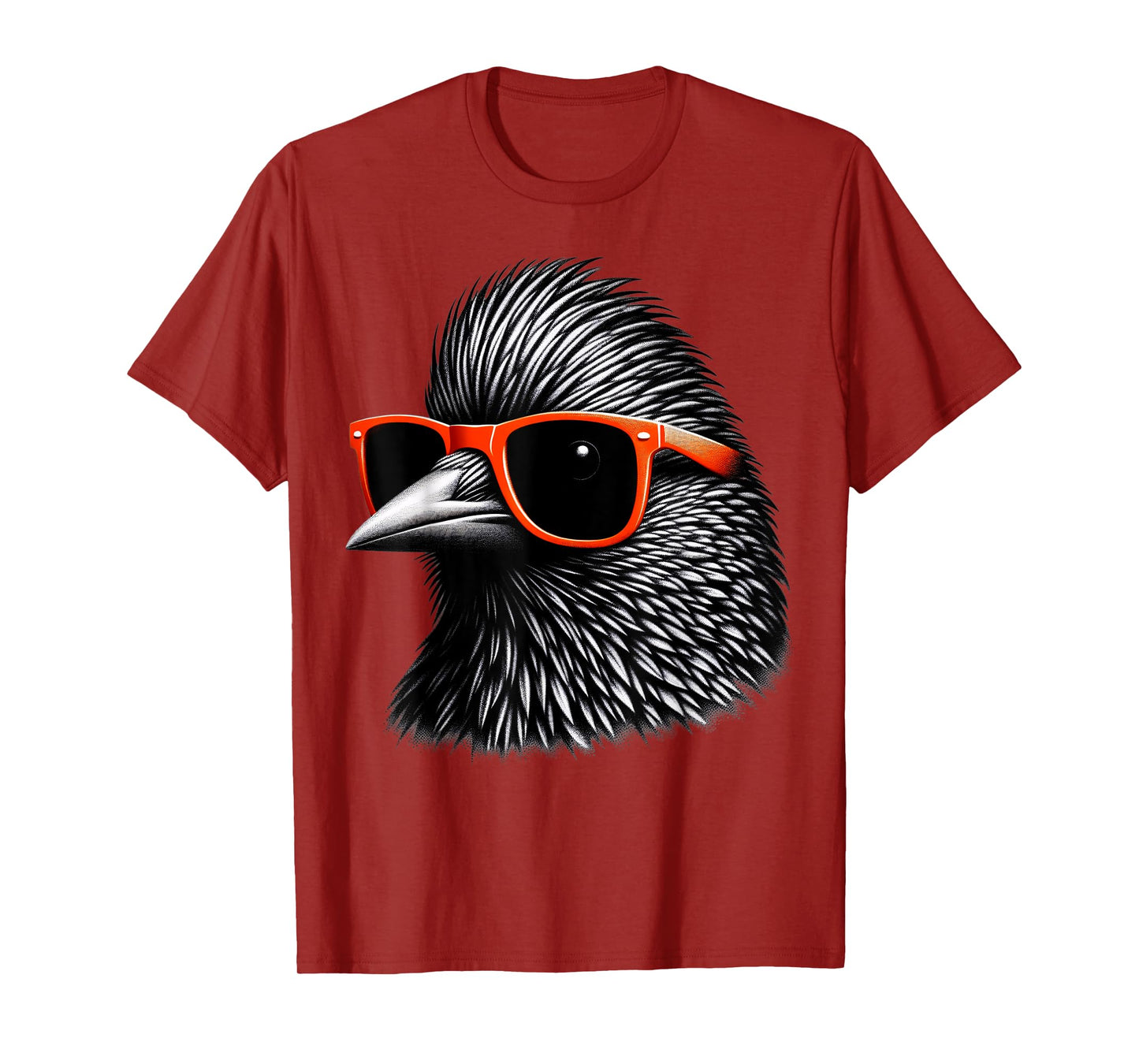 Cool Starling Bird Wearing Sunglasses Graphic Art T-Shirt