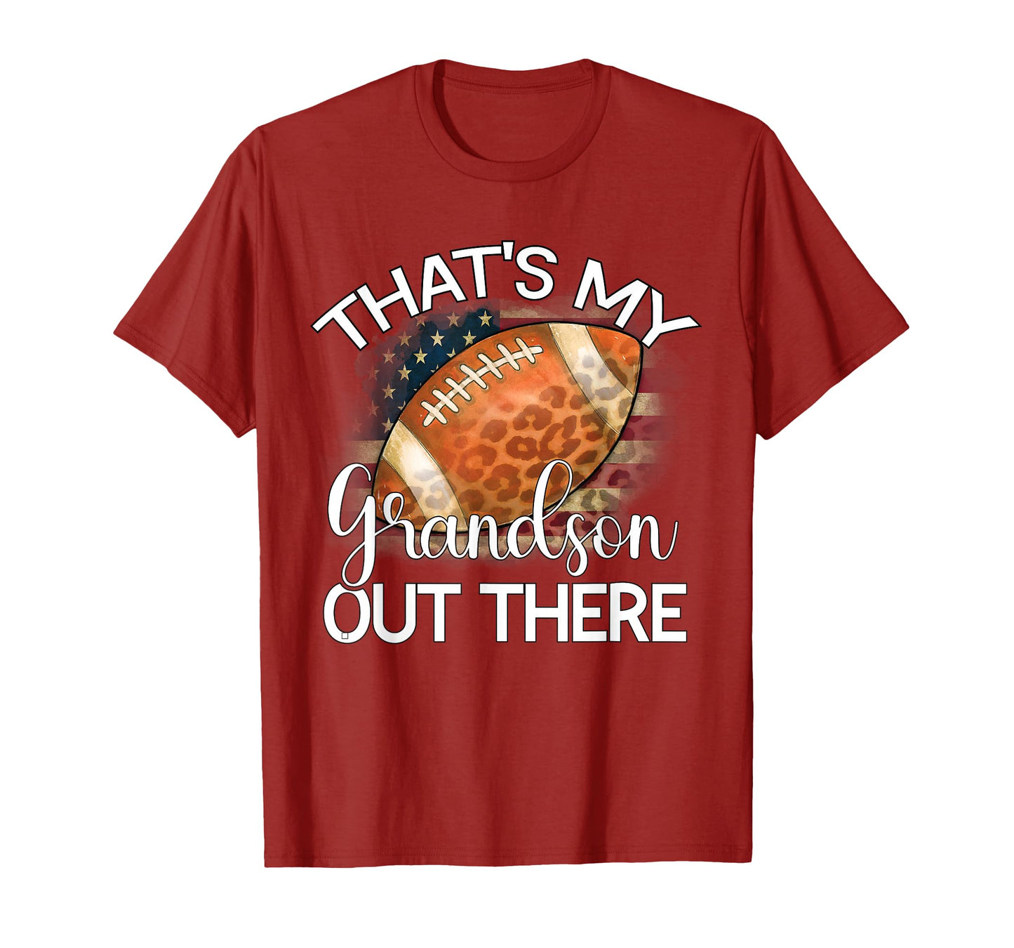 That's My Grandson Out There Football Grandma Grandpa T-Shirt