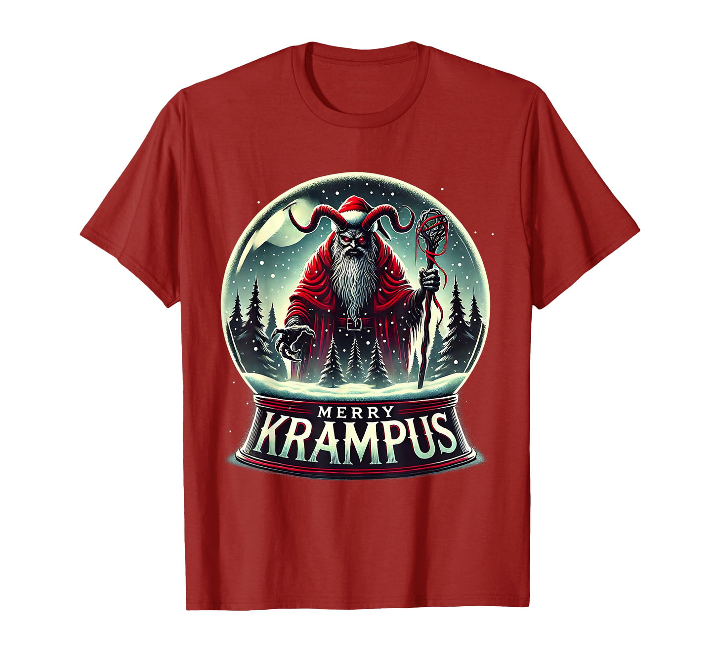Krampus Is Coming To Town Horror Merry Krampus Christmas T-Shirt