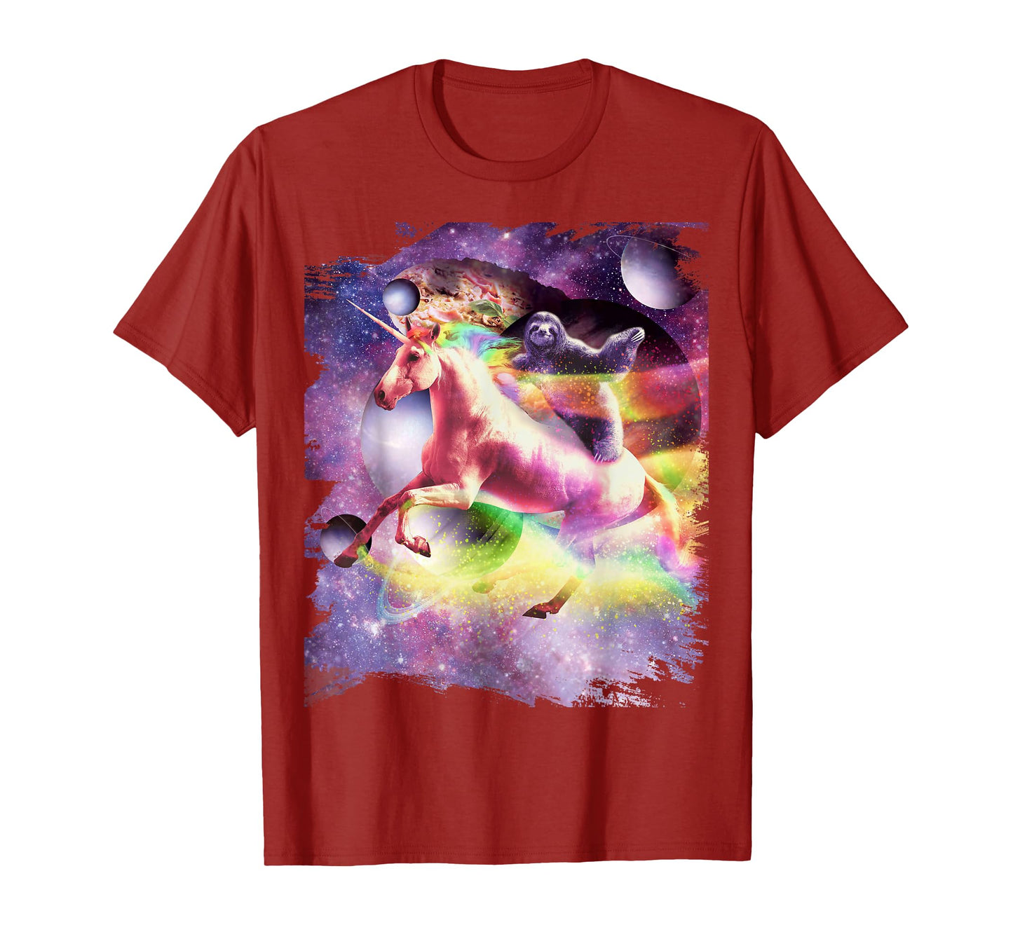 Space Sloth Riding On Unicorn T-Shirt