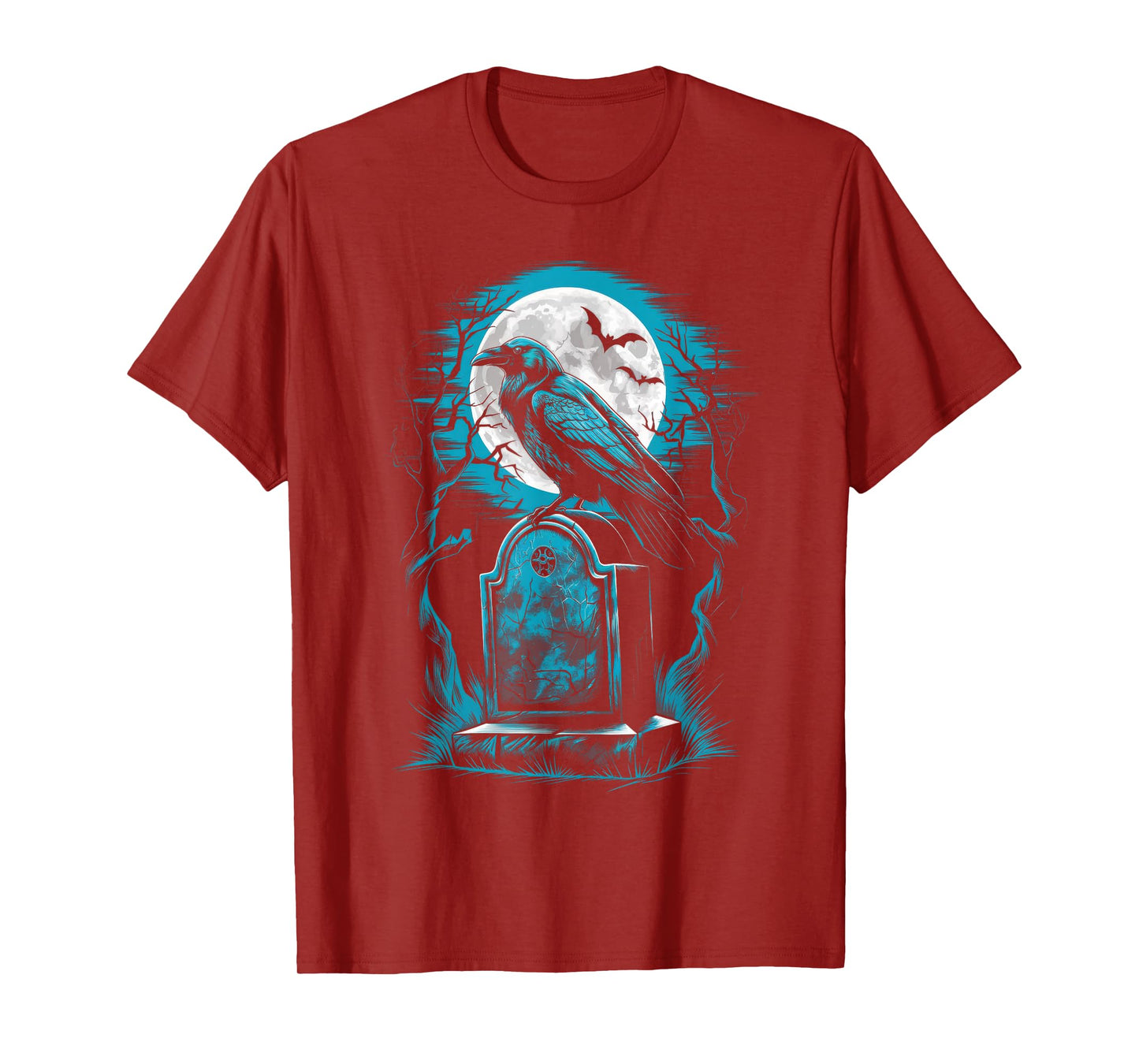 Raven Bird Gothic Spooky graveyard T-Shirt