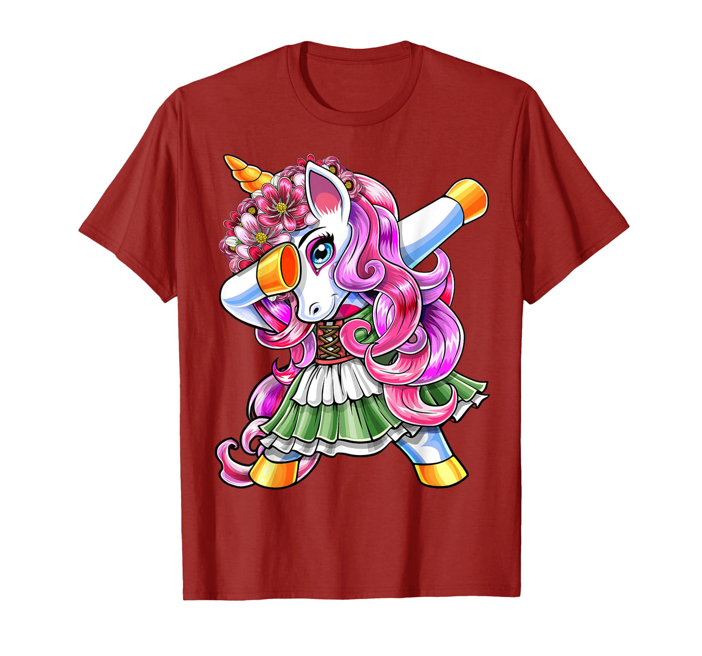 Dabbing Unicorn Oktoberfest Dirndl Bavarian Costume Shirt T-Shirt