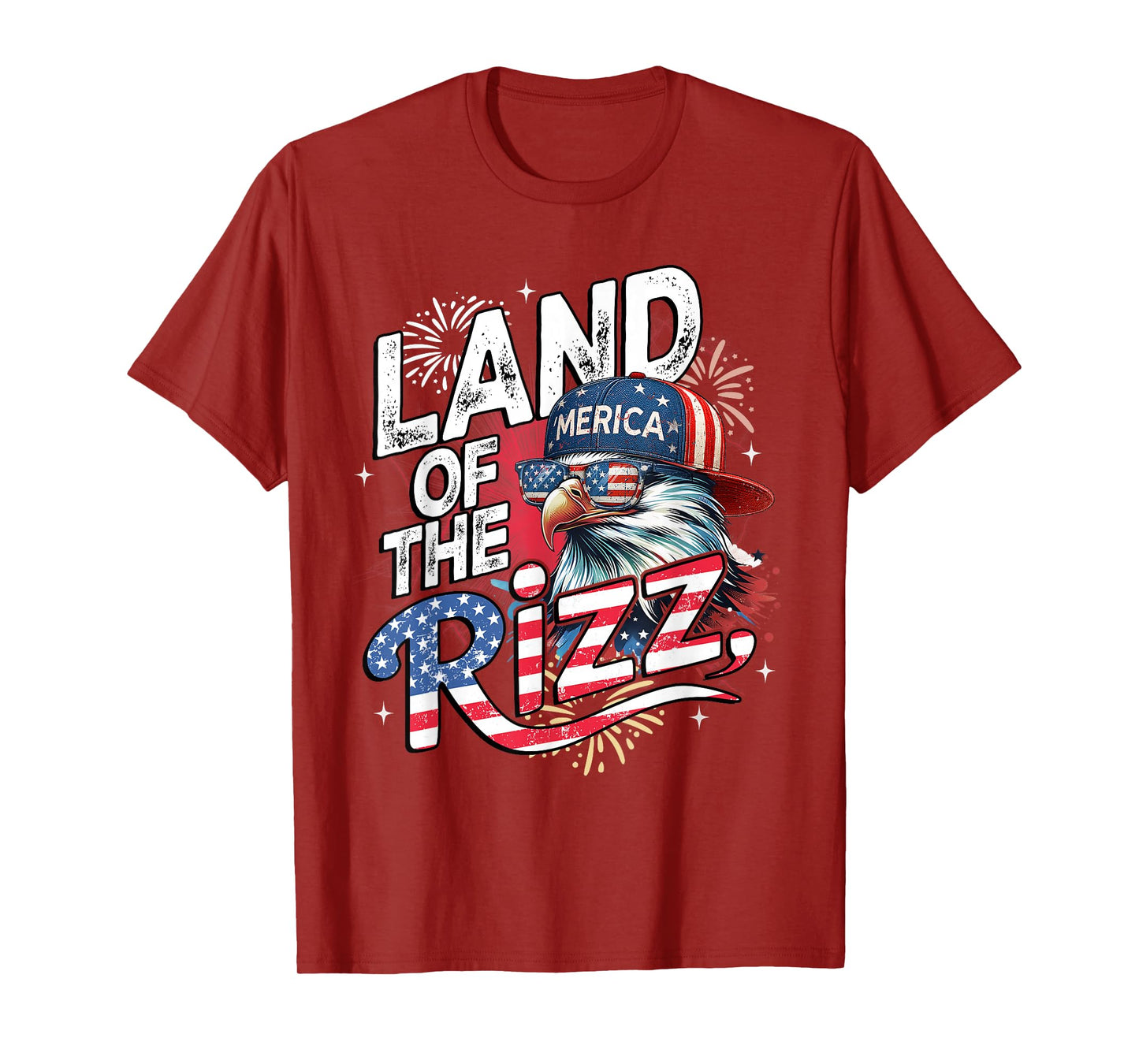 Eagle Land Of The Rizz Funny Patriotic 4th Of July T-Shirt