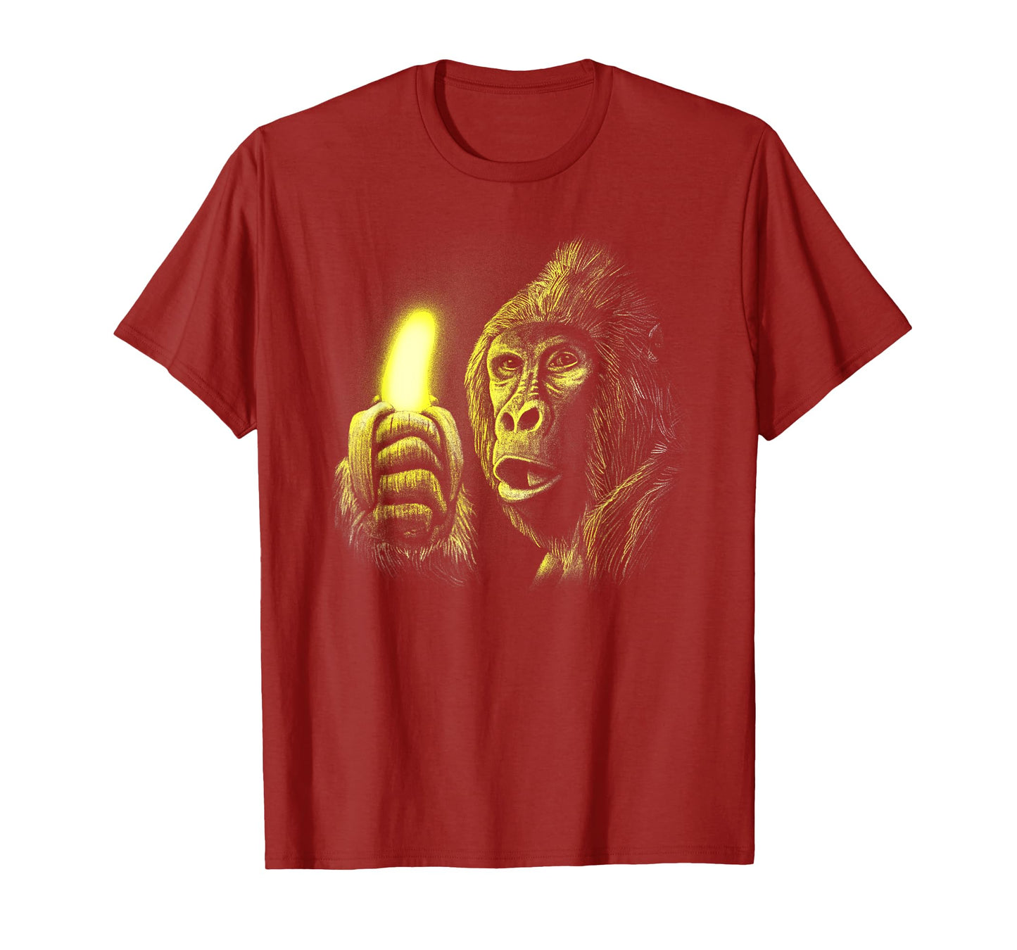 Gorilla Carrying Banana Funny Monkey Costume Wild Animal T-Shirt