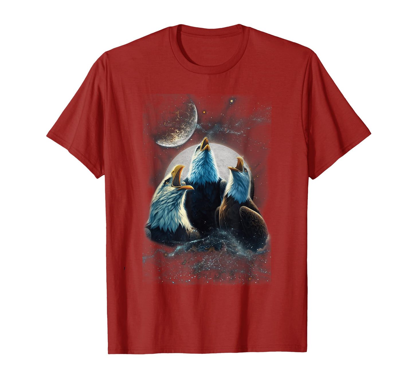 Three Eagles Howling At The Moon Funny Parody Eagle T-Shirt