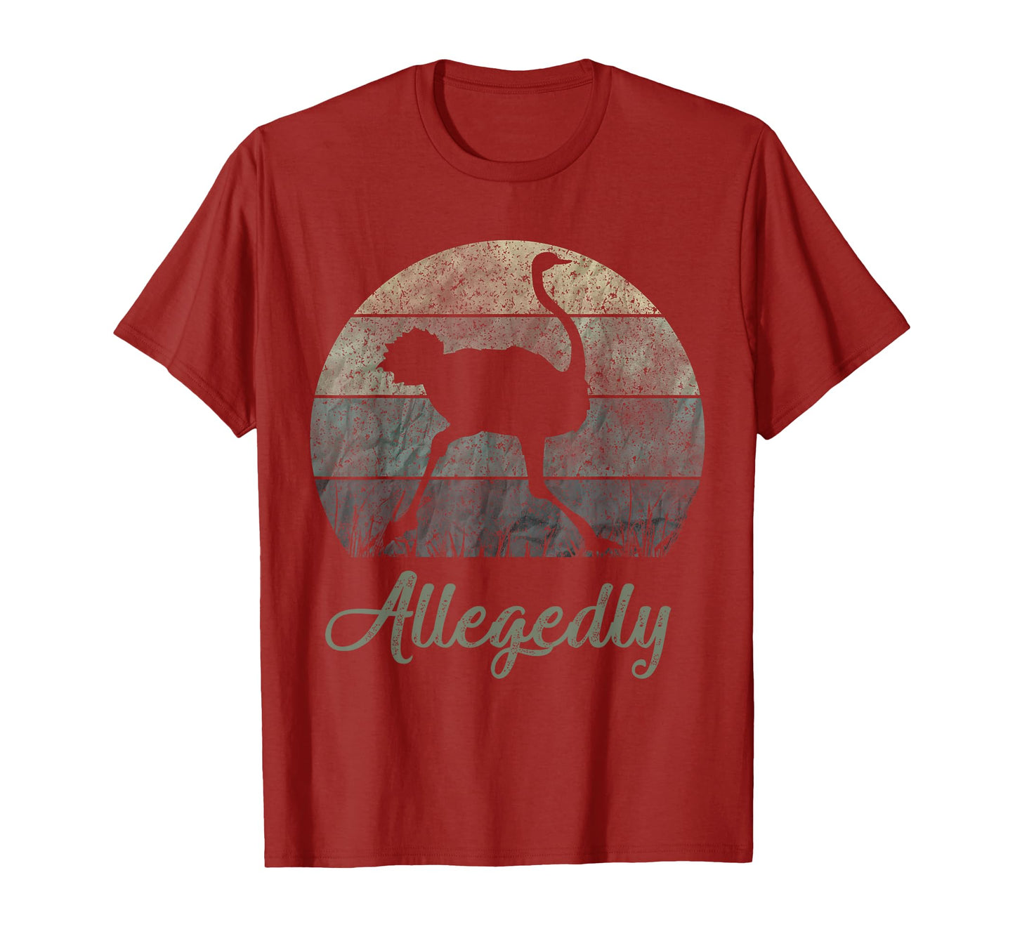 Vintage Allegedly Ostrich T-Shirt OSTRICHES Flightless Bird T-Shirt