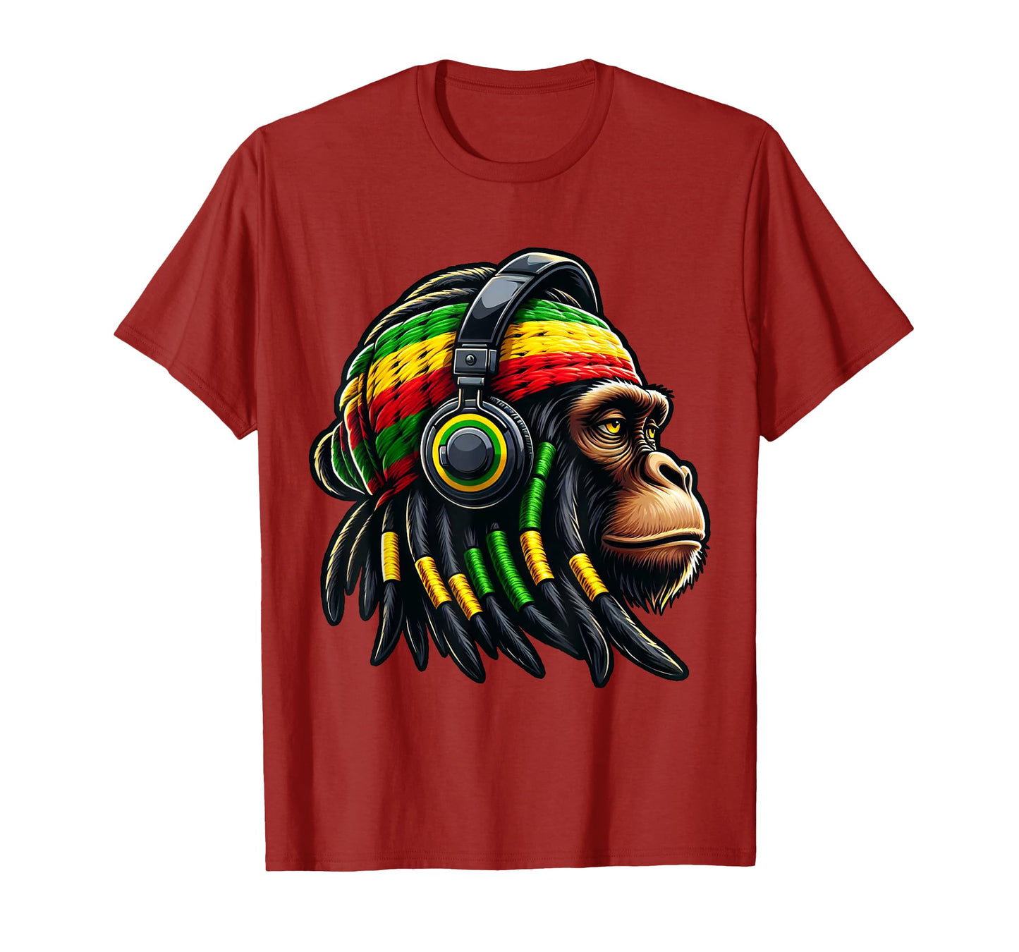 Jamaica Roots Reggae Chimpanzee Rastafari Monkey T-Shirt