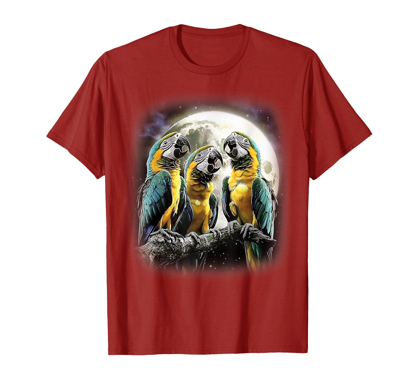 Catumet Parrot Unisex Adult T-Shirt, Black, Small, Short Sleeve, Funny Parrot Meme, Humorously Tropical