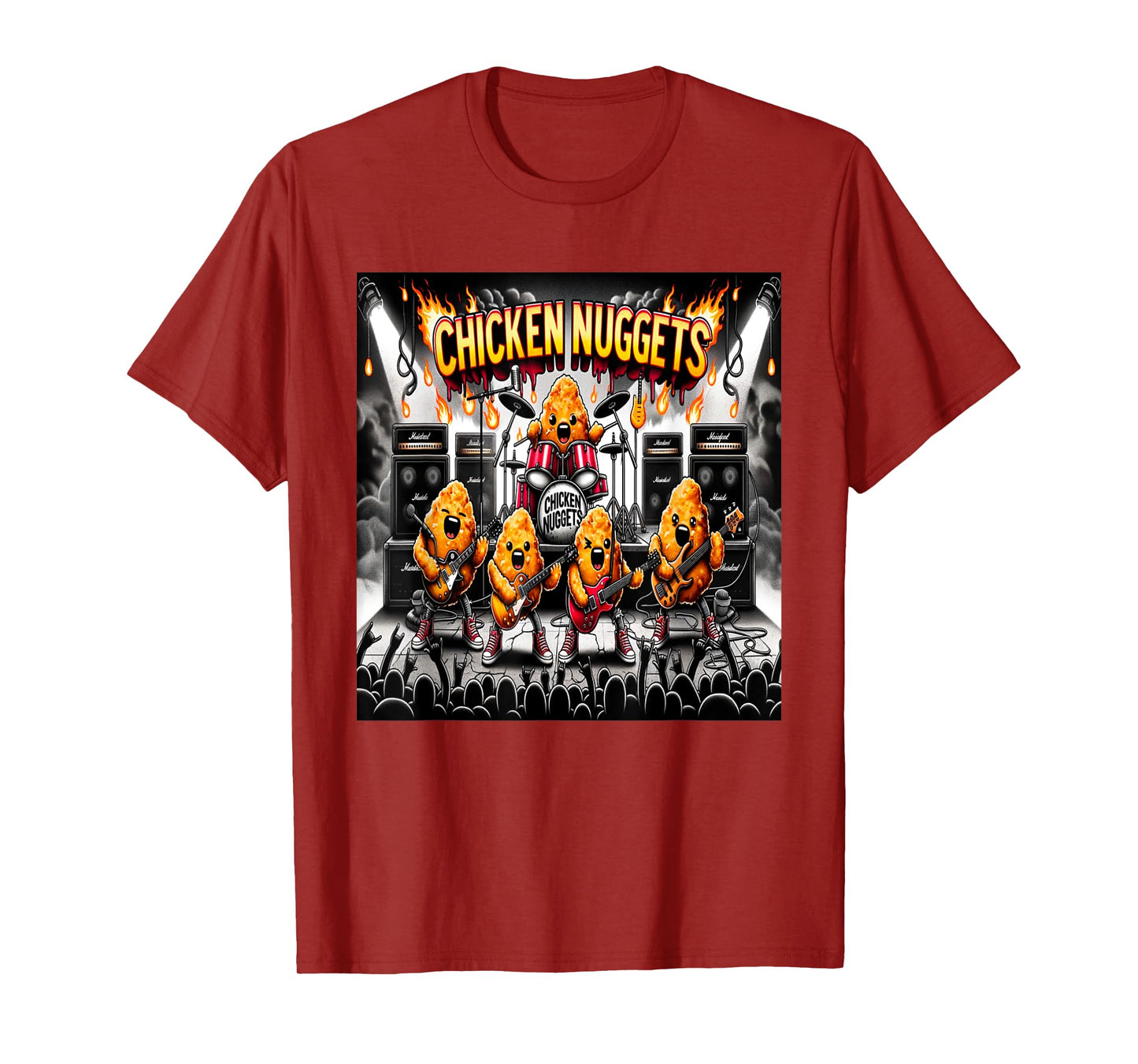 Chicken Nuggets Heavy Metal World Tour T-Shirt