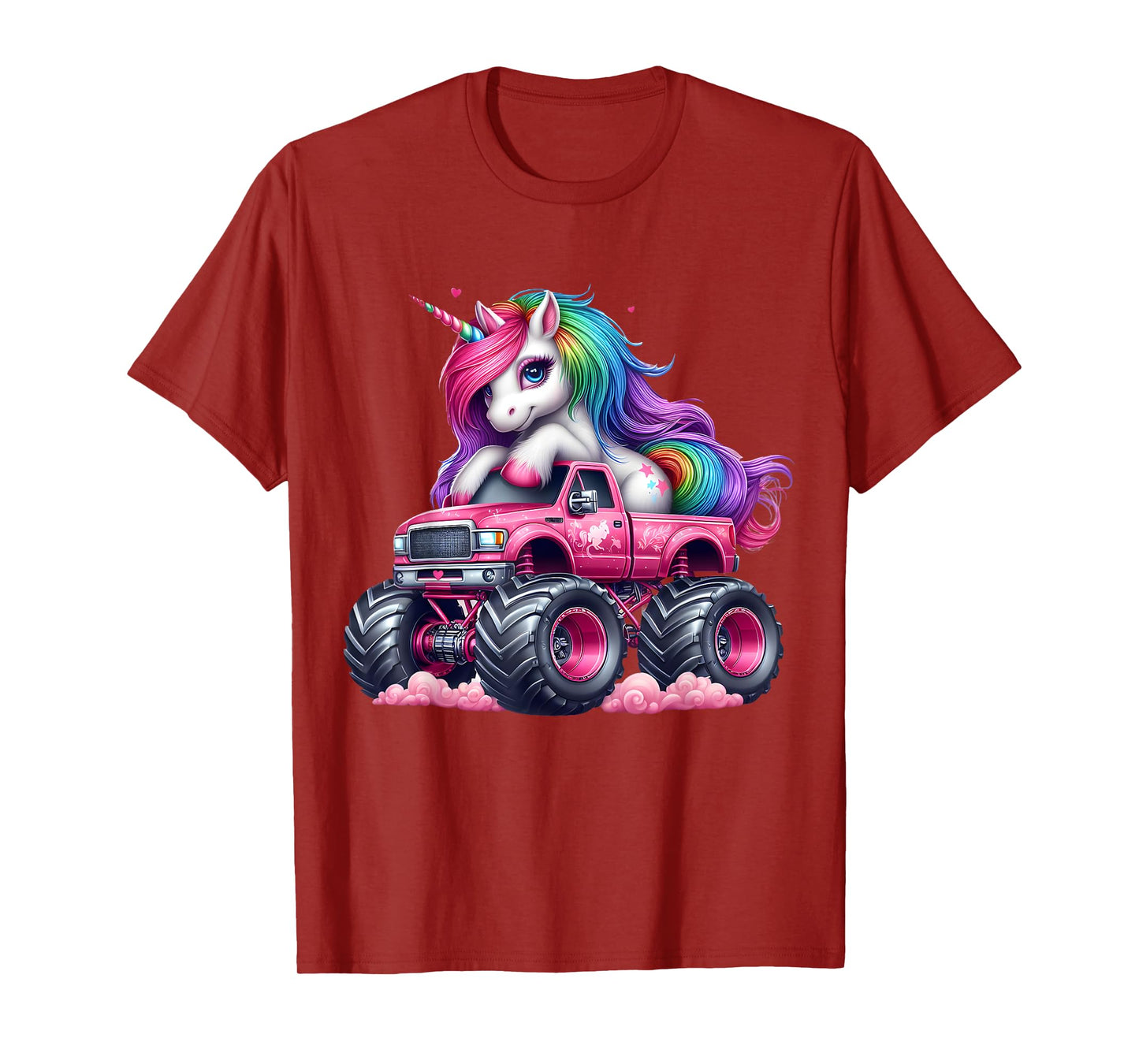 Monster Truck Unicorn Birthday Party Monster Truck Girl T-Shirt