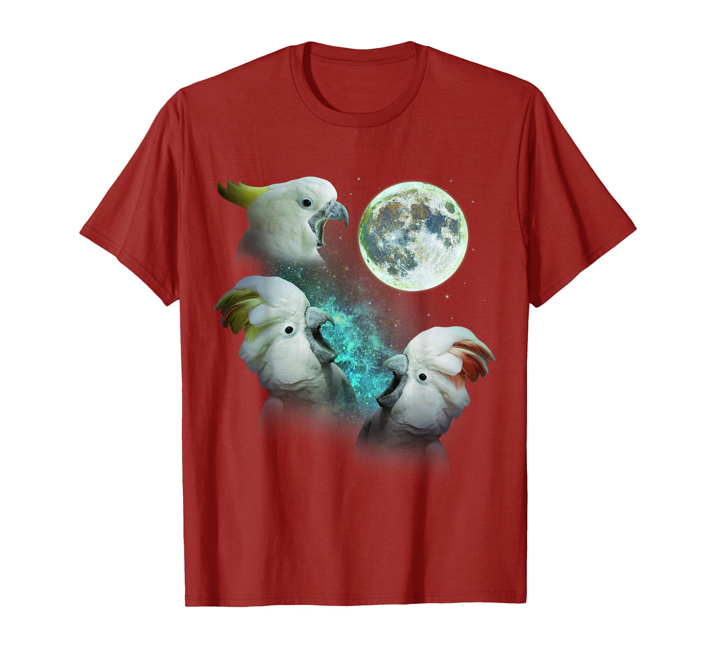 Three Cockatoos Howl At Moon 3 Wolf - Wolves Parody T-Shirt