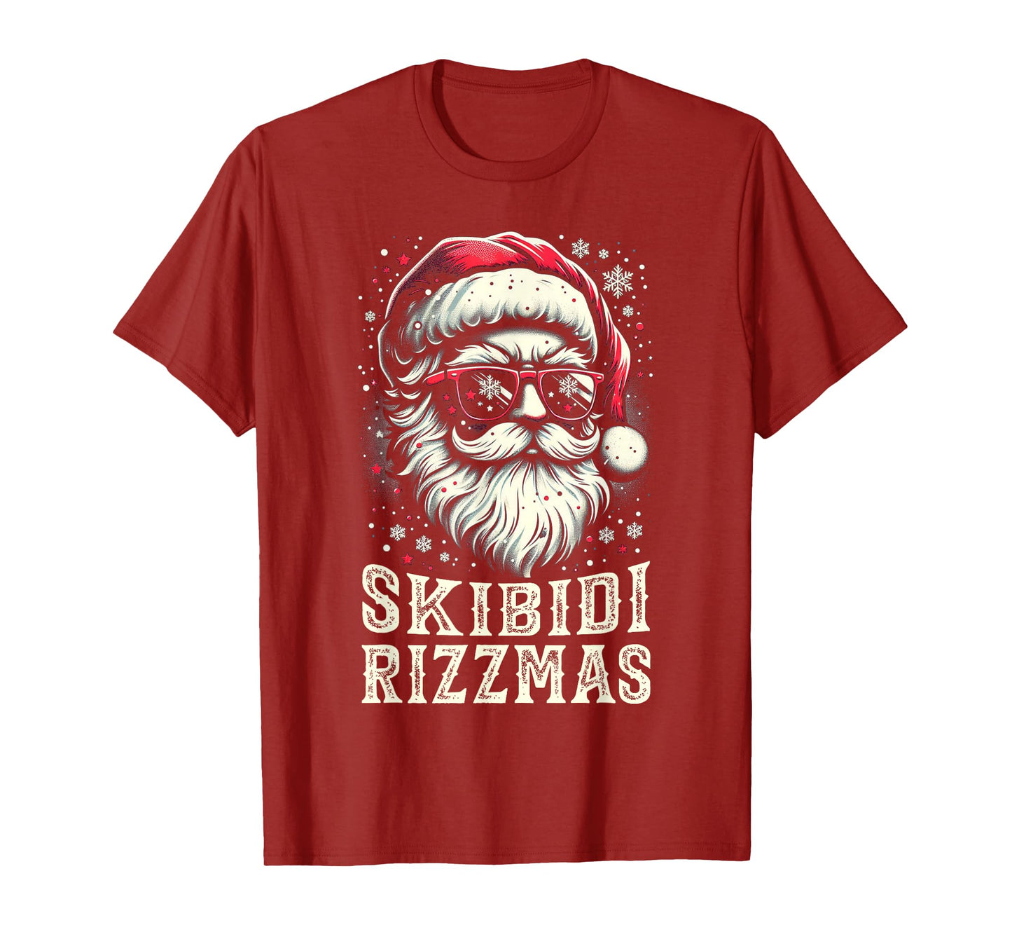 Skibidi Rizzmas Christmas Rizz Santa Claus Funny Kids Boys T-Shirt