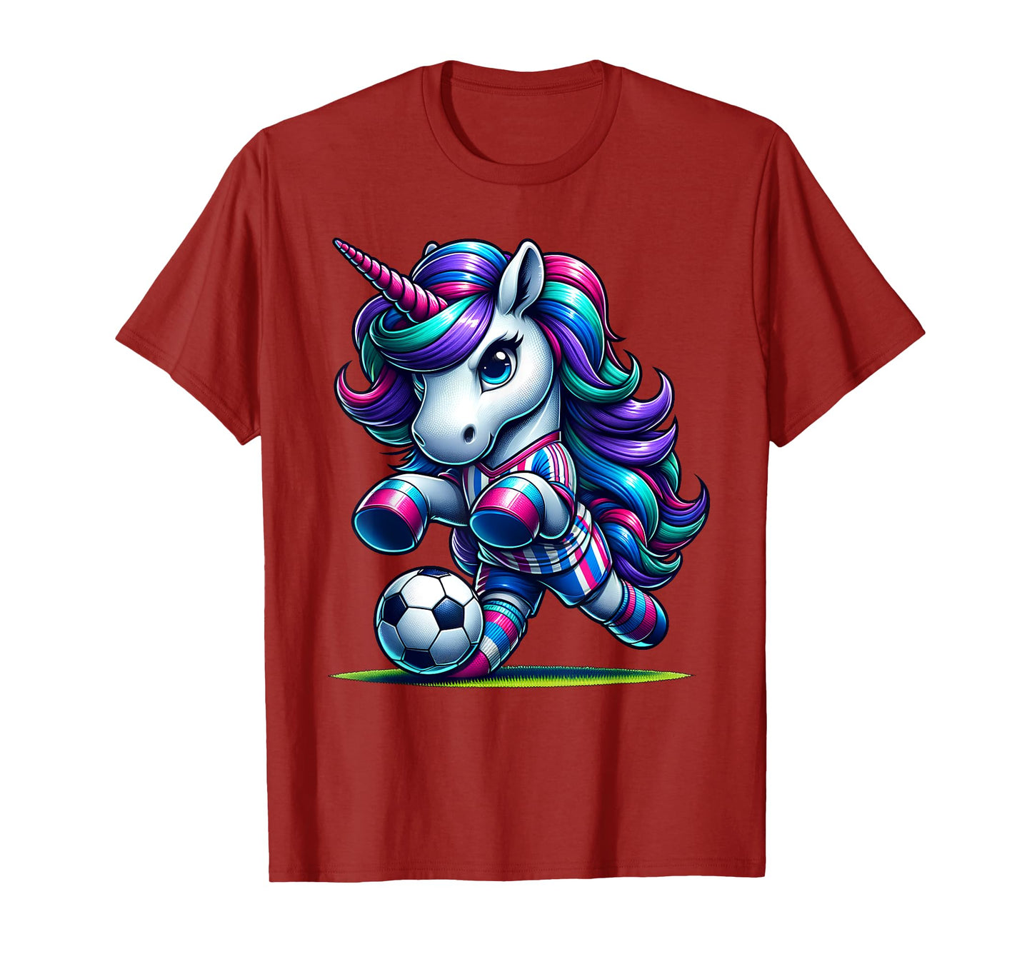 Unicorn Soccer Team Player T-Shirt
